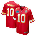 Isiah Pacheco Kansas City Chiefs Nike Super Bowl LVII Patch Game Jersey   Red