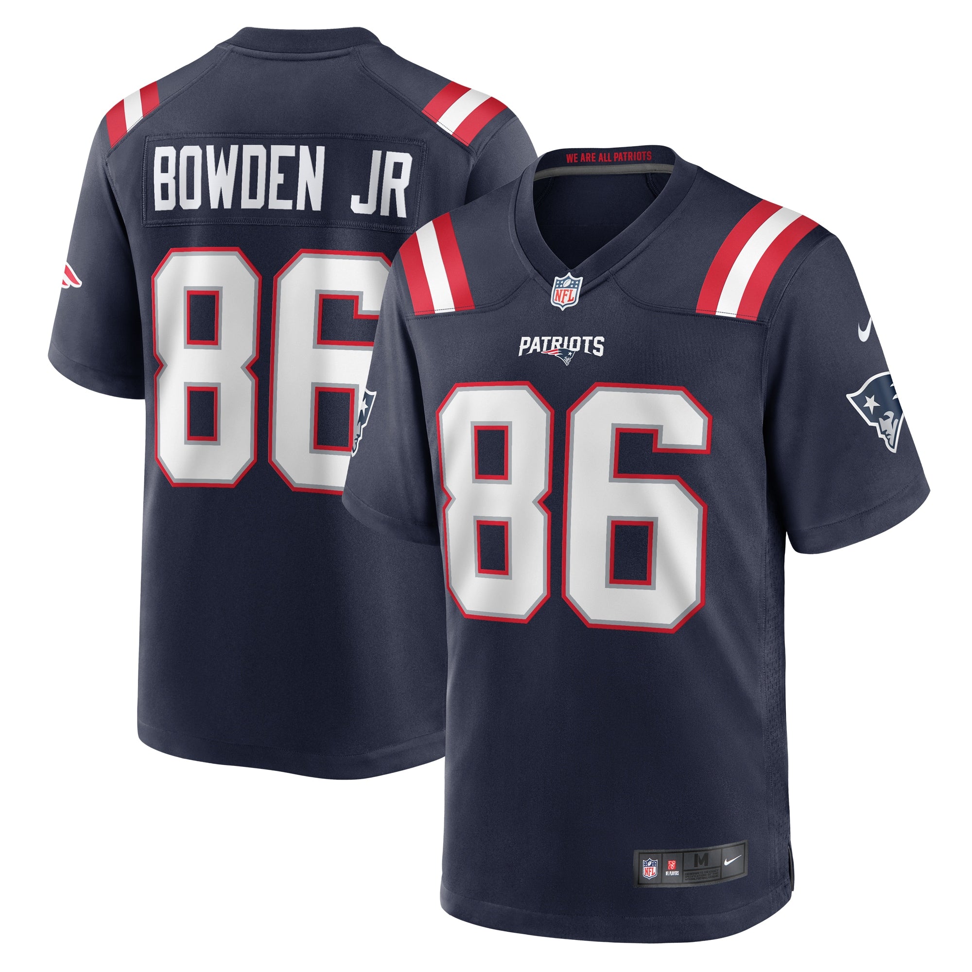 Lynn Bowden Jr. New England Patriots Nike Home Game Player Jersey   Navy