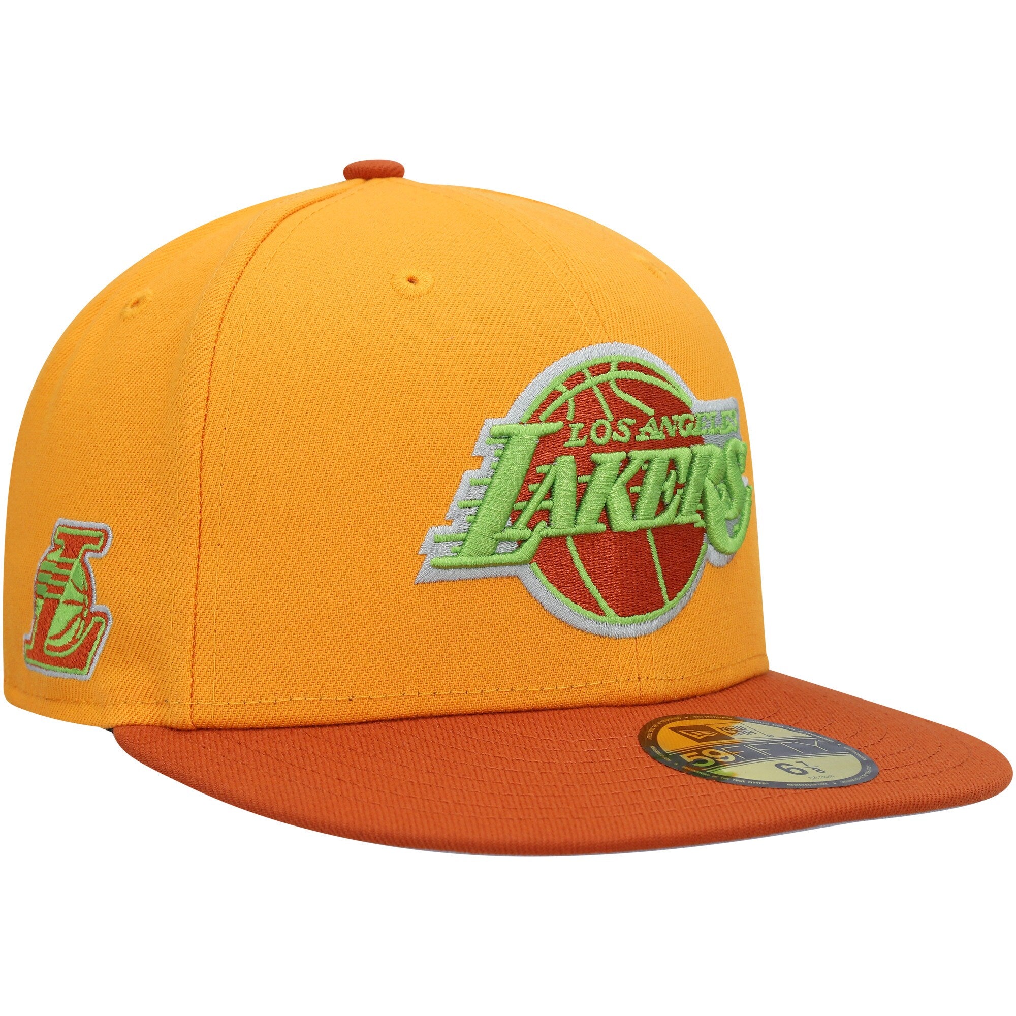 Los Angeles Lakers New Era 59FIFTY Fitted Hat - Gold/Rust