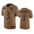 Men s Baltimore Ravens Odell Beckham Jr. 2023 Brown Salute To Service Limited Stitched Jersey