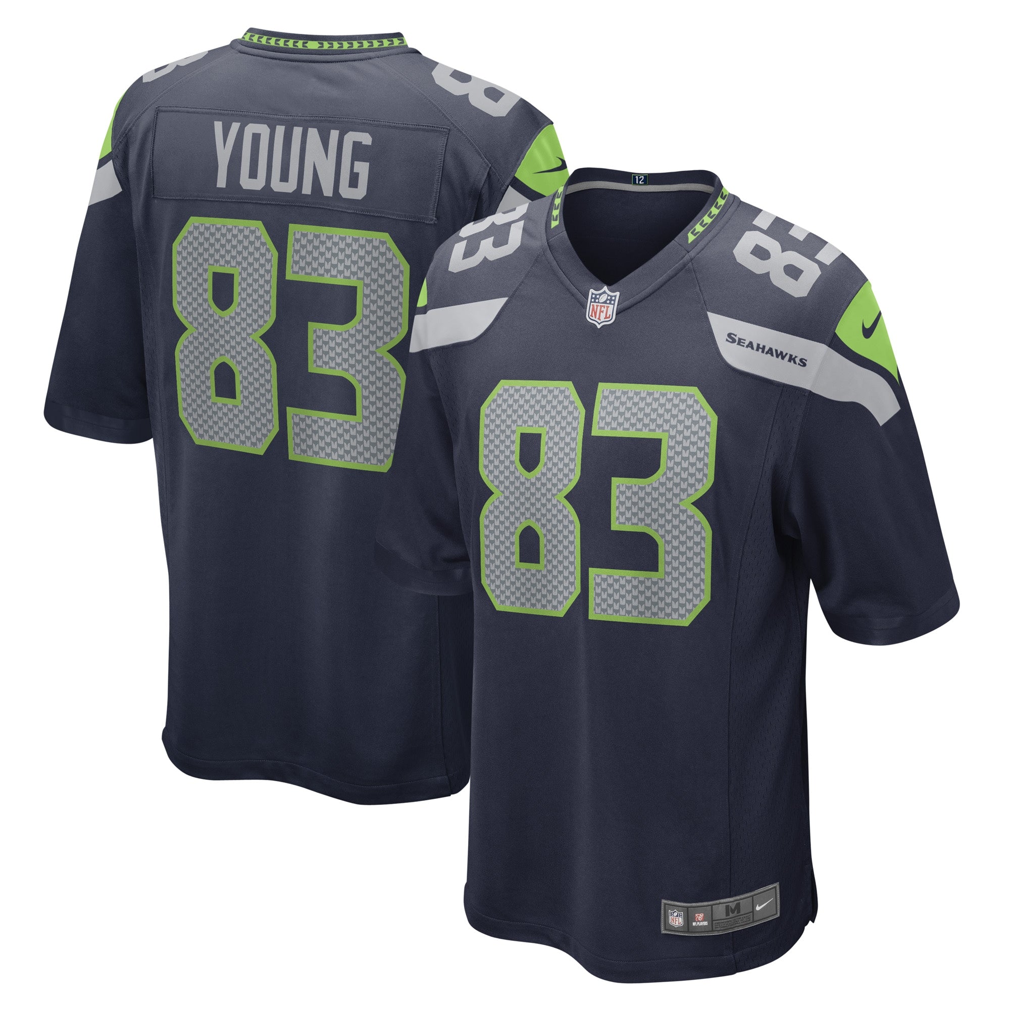 Dareke Young Seattle Seahawks Nike Game Player Jersey College Navy