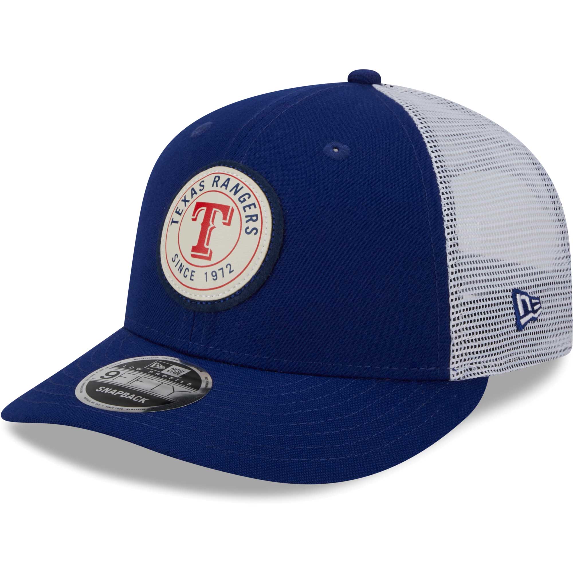 Texas Rangers New Era Circle Trucker Low Profile 9FIFTY Snapback Hat - Royal