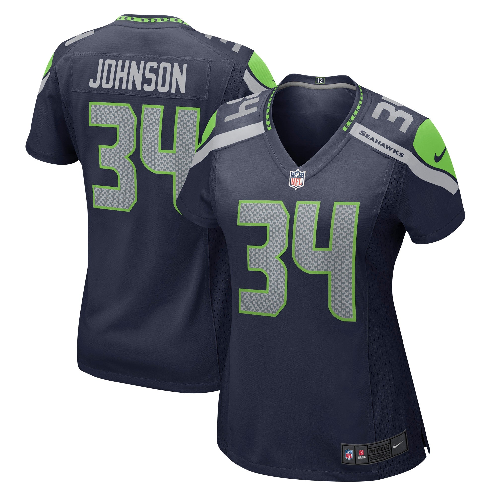 Josh Johnson Seattle Seahawks Nike Women s Game Jersey College Navy