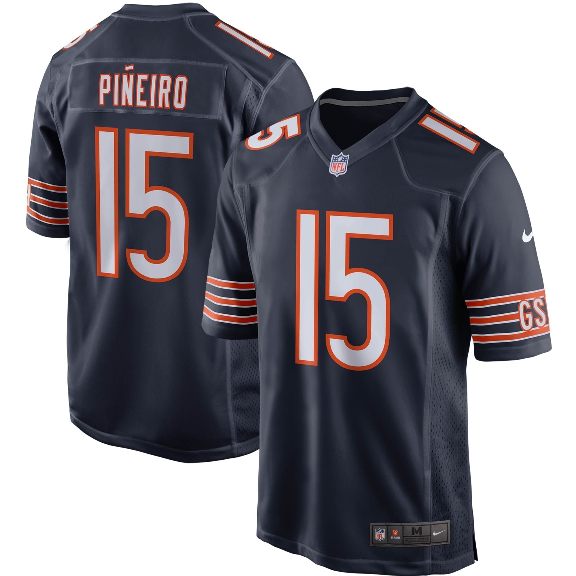 Men s Nike Eddy Pineiro Navy Chicago Bears Game Player Jersey
