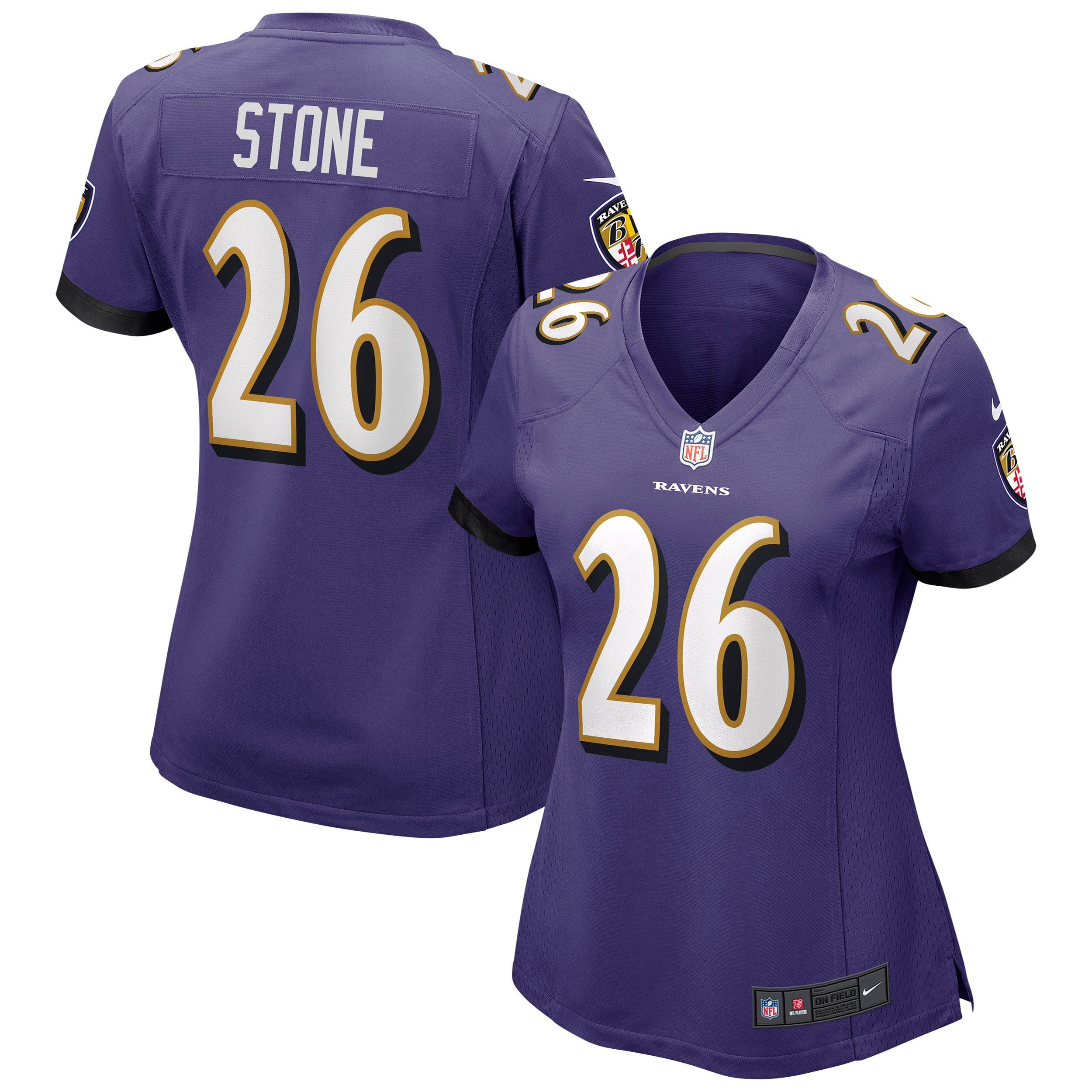 Geno Stone Baltimore Ravens Nike Women s Game Jersey   Purple