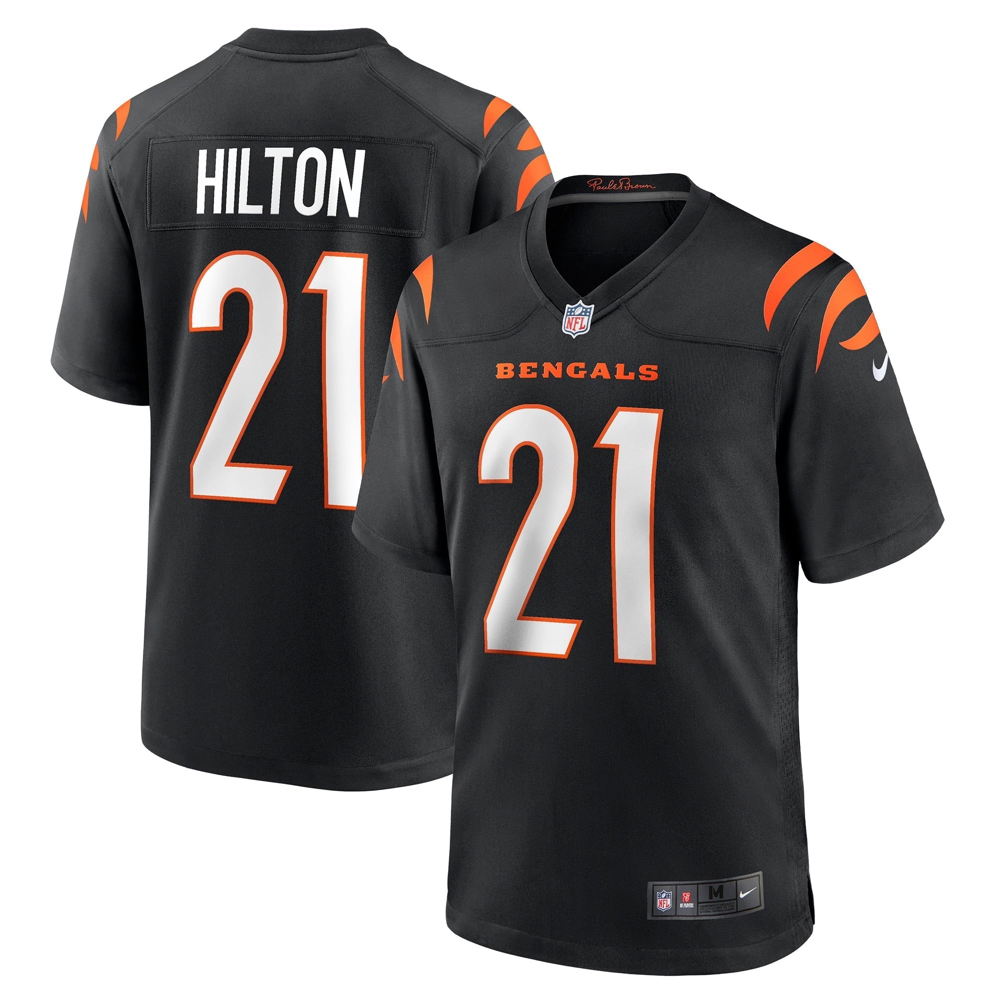 Men s Nike Mike Hilton Black Cincinnati Bengals Game Player Jersey