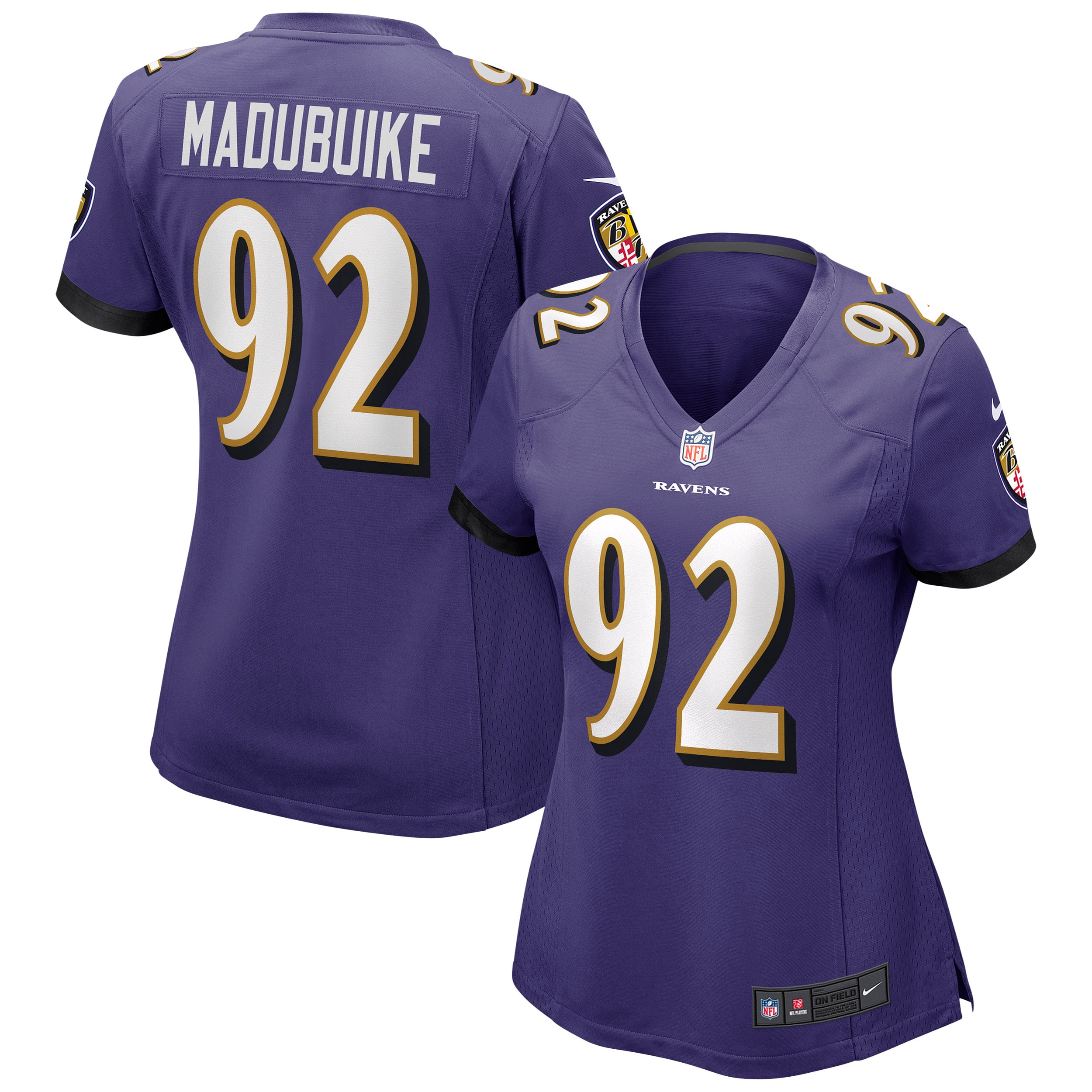 Justin Madubuike Baltimore Ravens Nike Women s Game Jersey   Purple