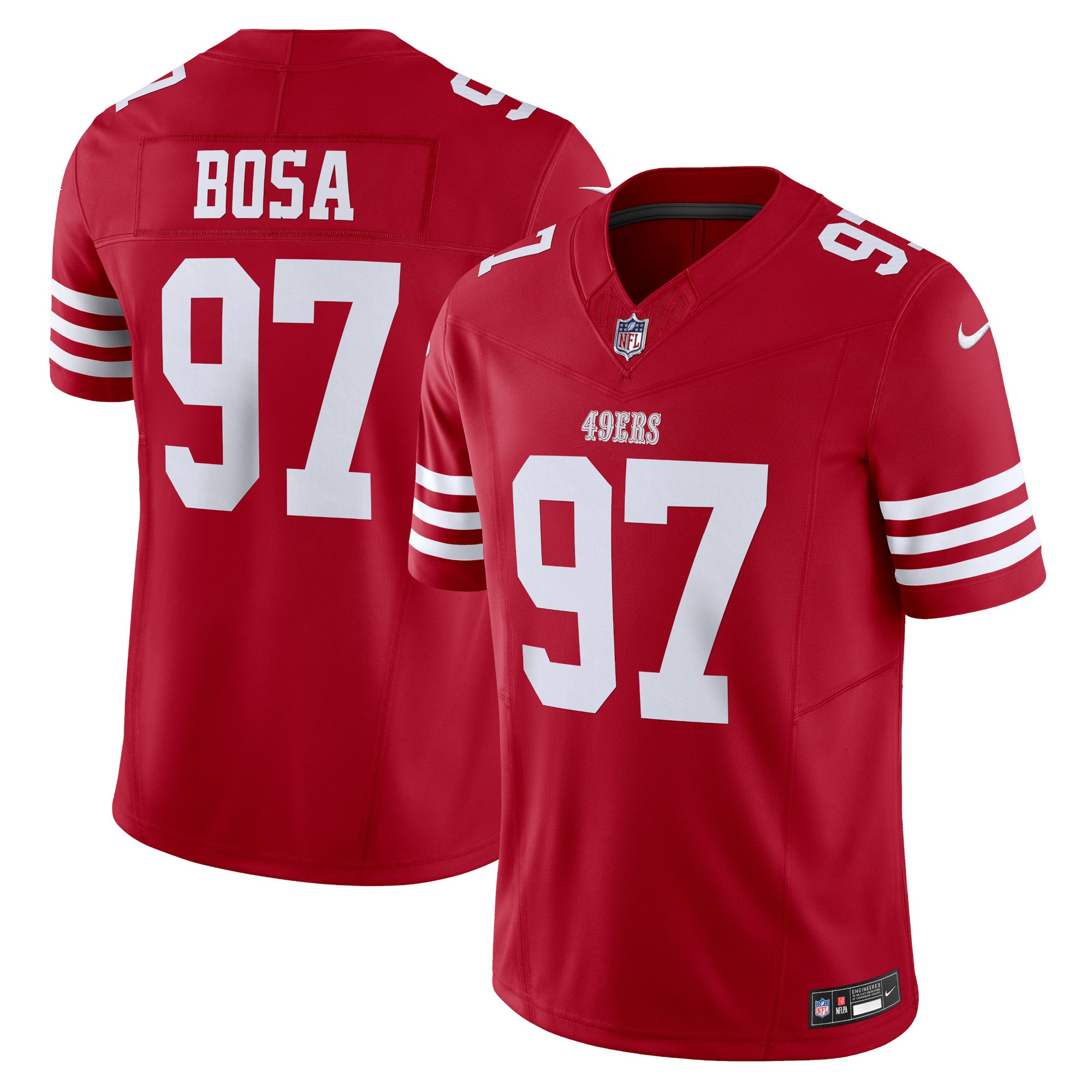 Nick Bosa San Francisco 49ers Nike Vapor F.U.S.E. Limited Jersey   Scarlet