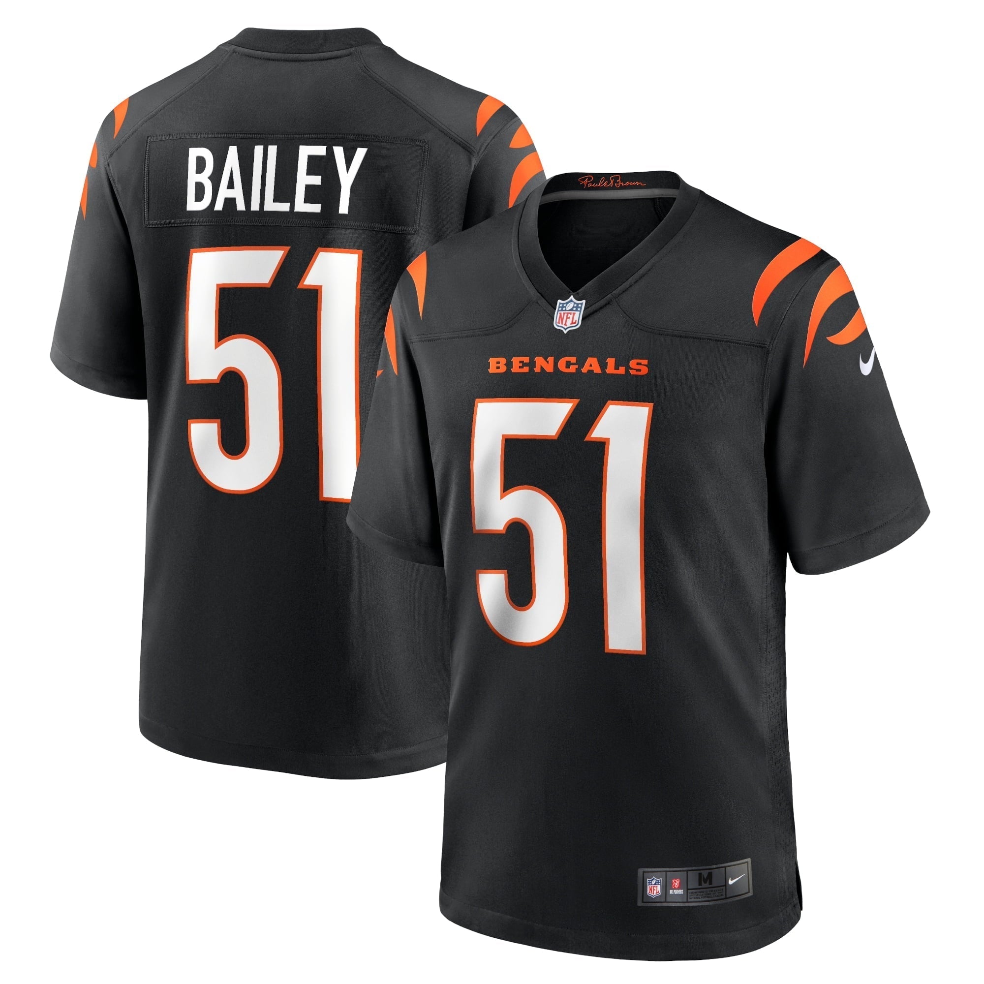 Men s Nike Markus Bailey Black Cincinnati Bengals Game Jersey