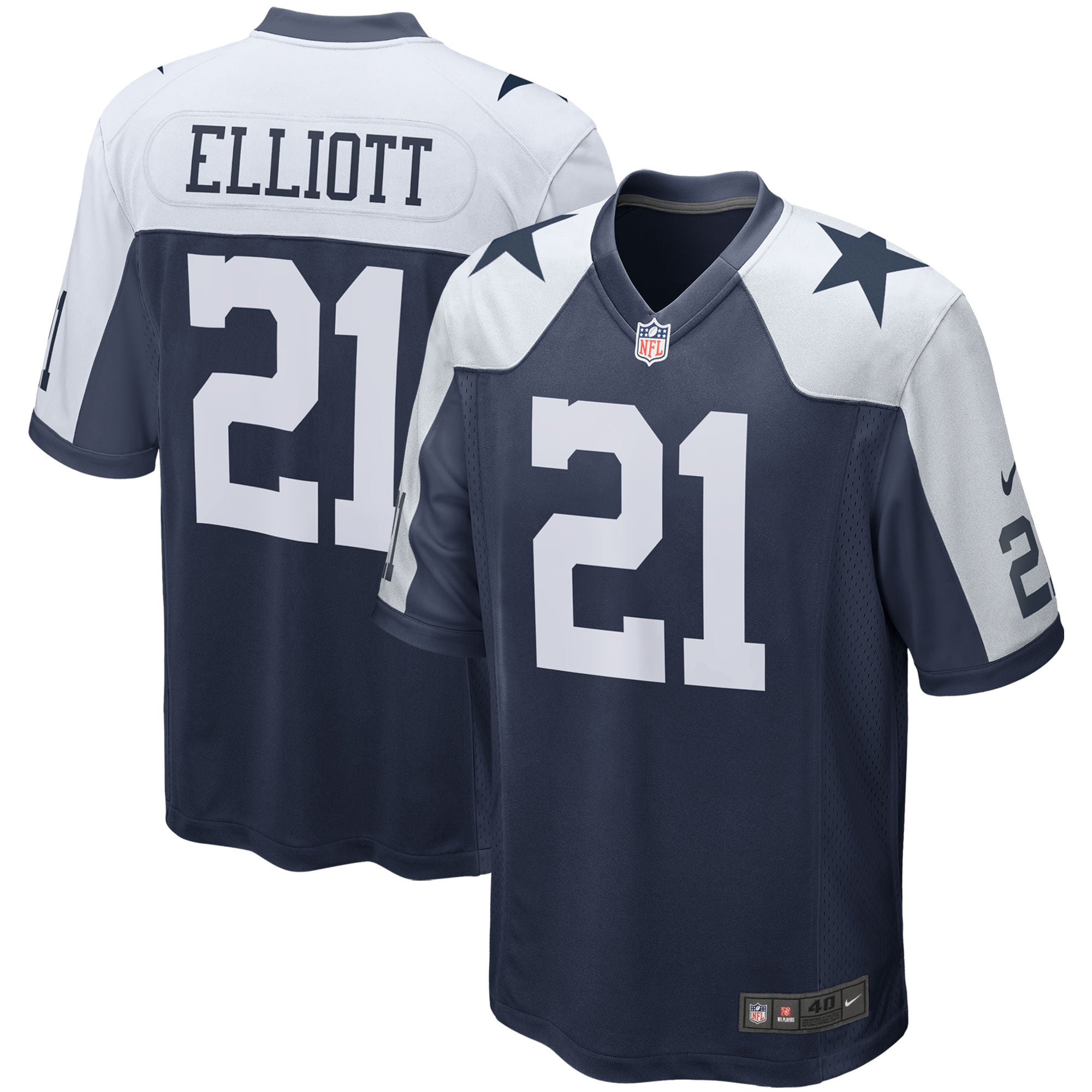Ezekiel Elliott Dallas Cowboys Nike Alternate Game Team Jersey   Navy