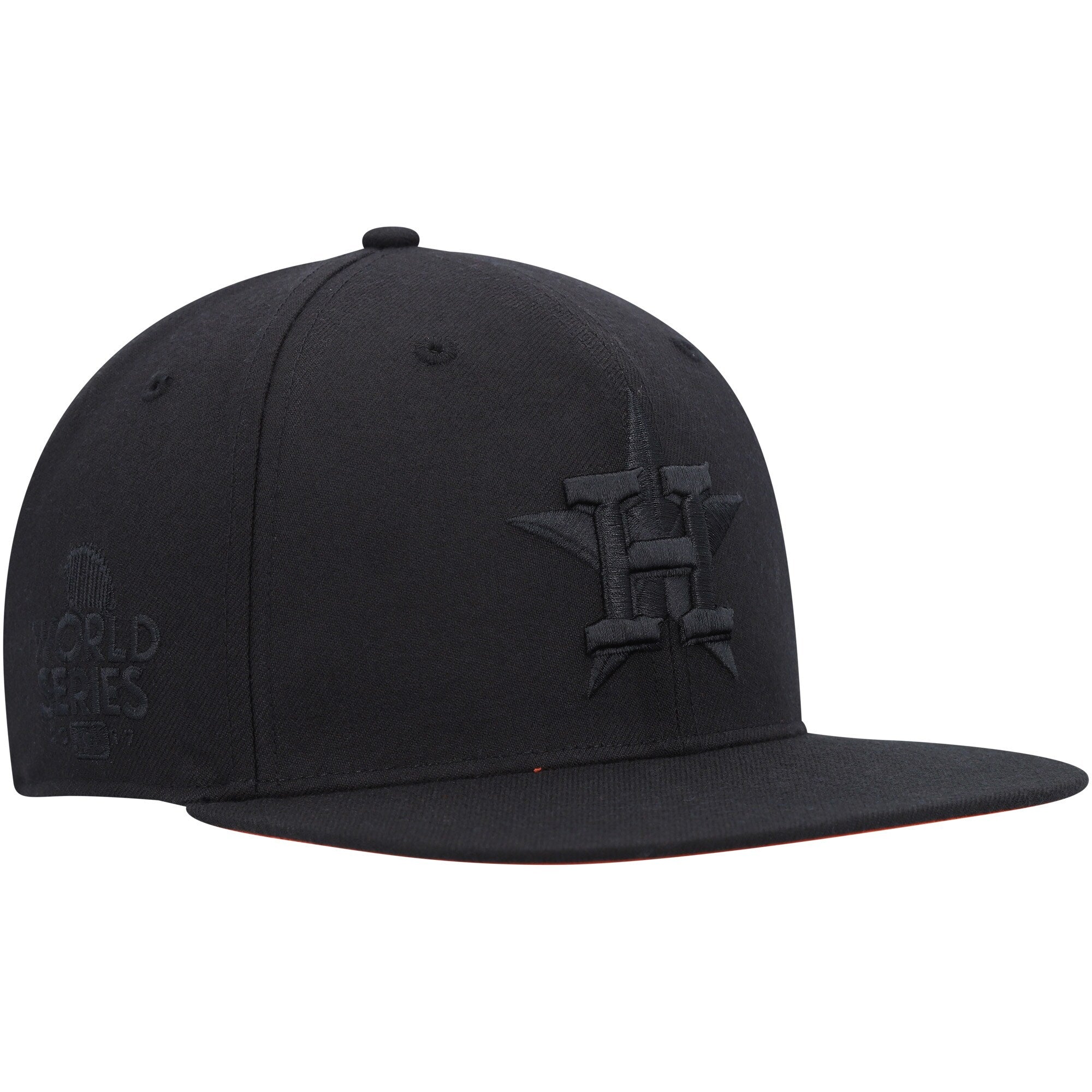 Houston Astros '47 Black on Black Sure Shot Captain Snapback Hat