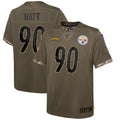Pittsburgh Steelers Nike Youth 2022 Salute To Service Player Limited Jersey   Olive