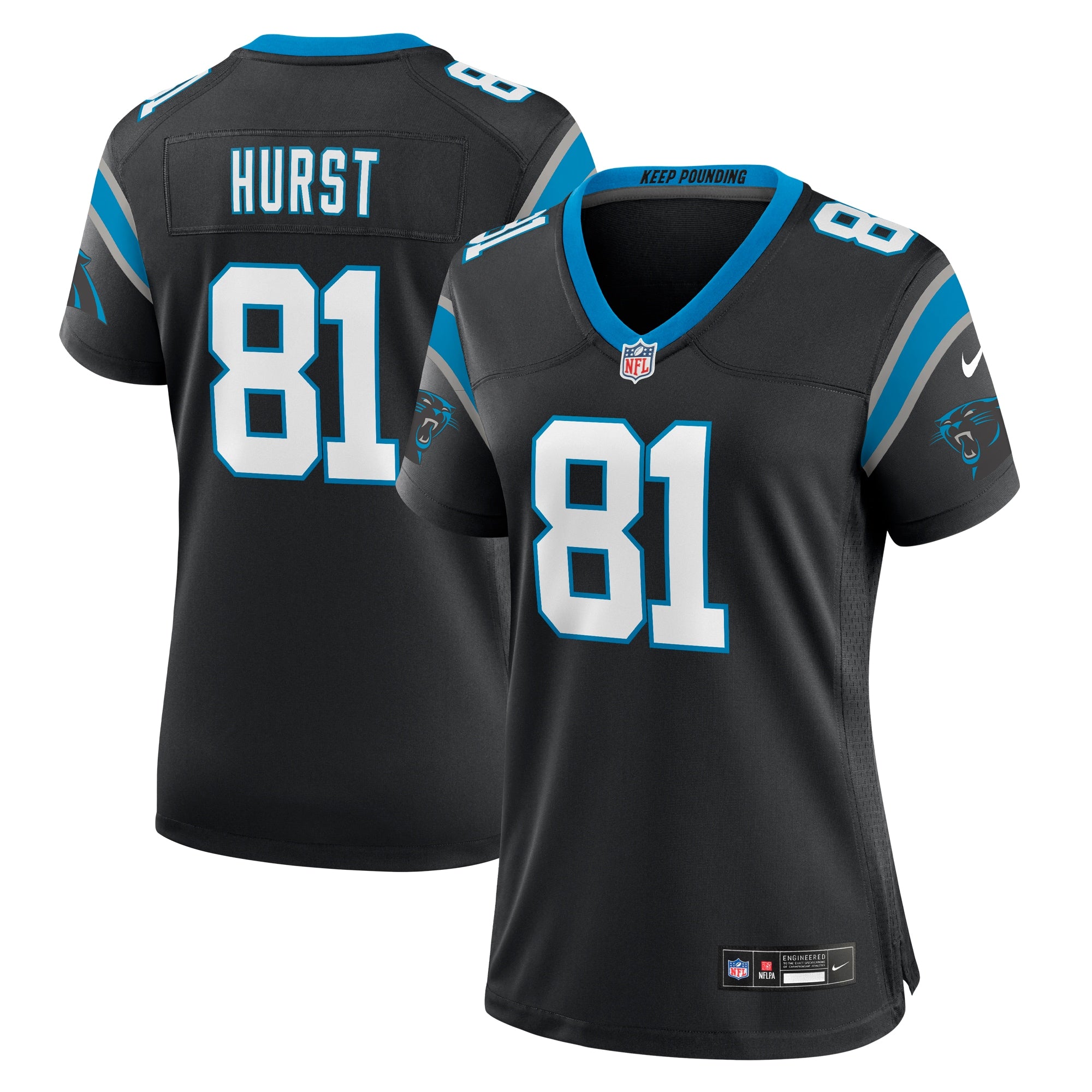 Hayden Hurst Carolina Panthers Nike Women s Team Game Jersey   Black