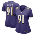 Women s Nike Rayshad Nichols Purple Baltimore Ravens Game Player Jersey