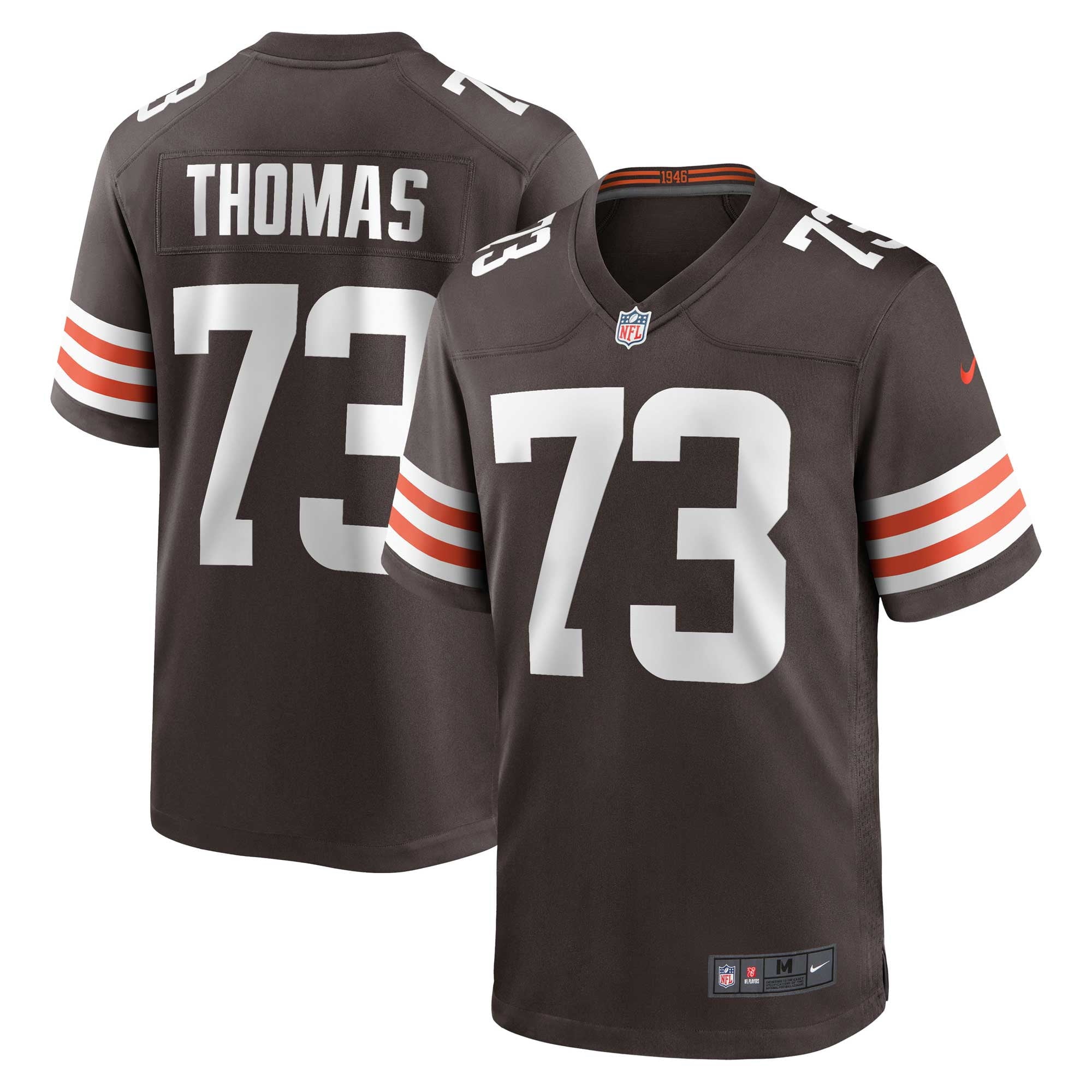 Men s Nike Joe Thomas Brown Cleveland Browns Retired Player Game Jersey