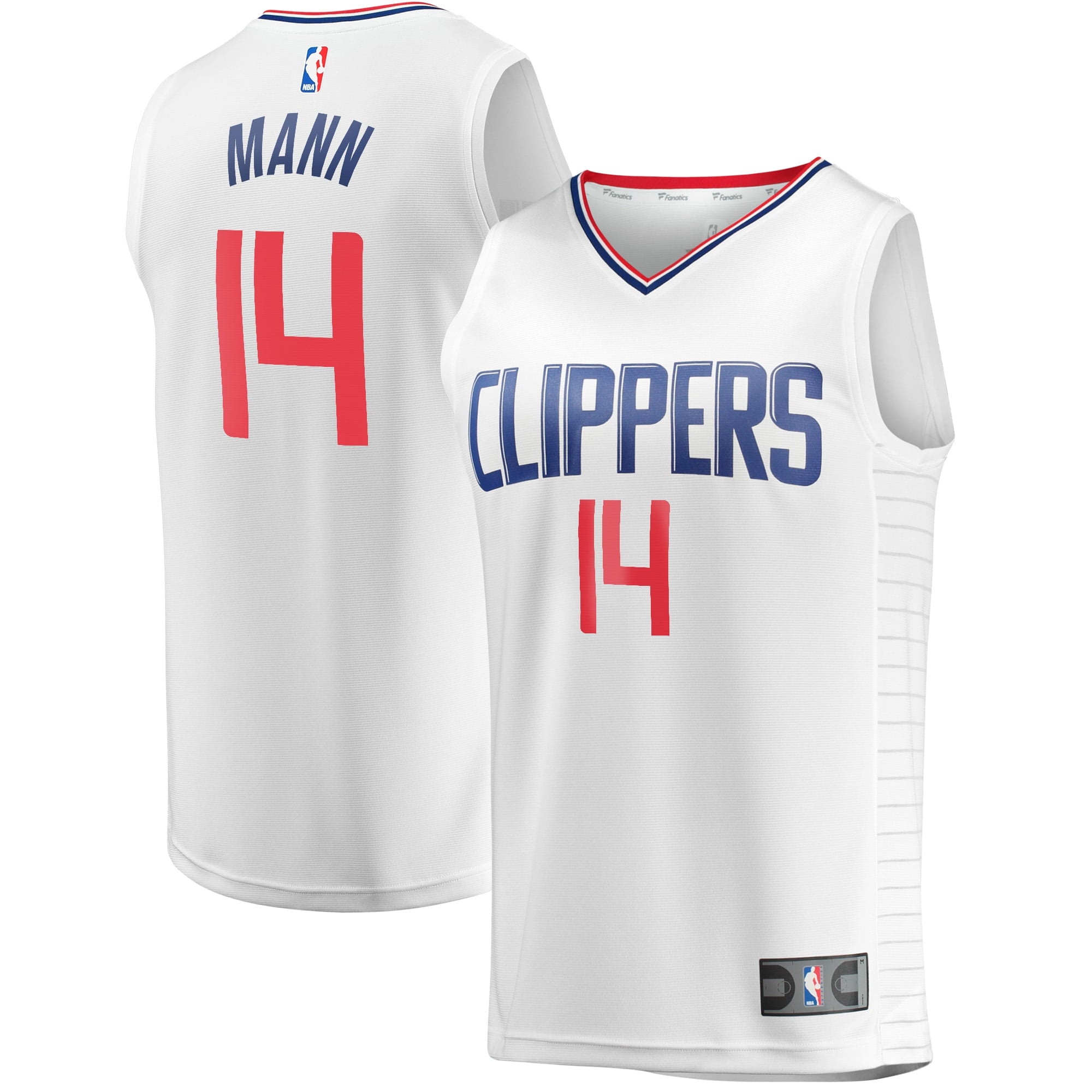 Men's Fanatics Branded Terance Mann White LA Clippers Fast Break Player Jersey - Association Edition