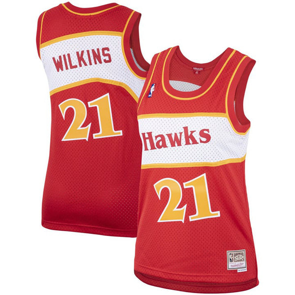Women's Atlanta Hawks, NBA Jerseys Dominique Wilkins Hardwood Classic Jersey - Red