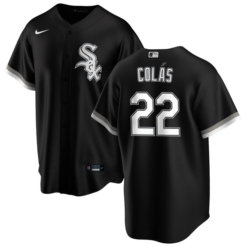 Men's Oscar Col's Chicago White Sox Black Alternate Premium Stitch Replica Jersey