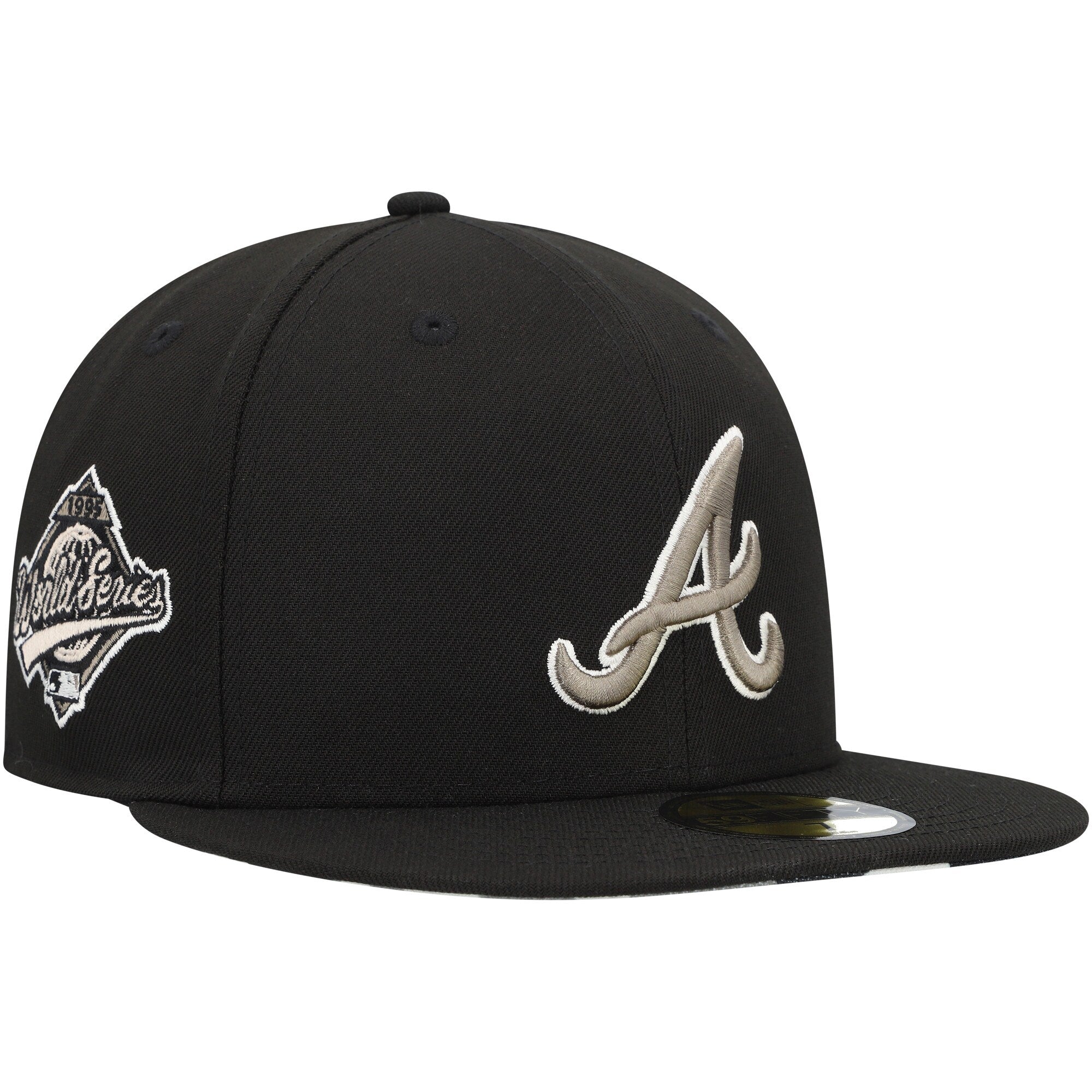 Atlanta Braves New Era Chrome Camo Undervisor 59FIFTY Fitted Hat - Black