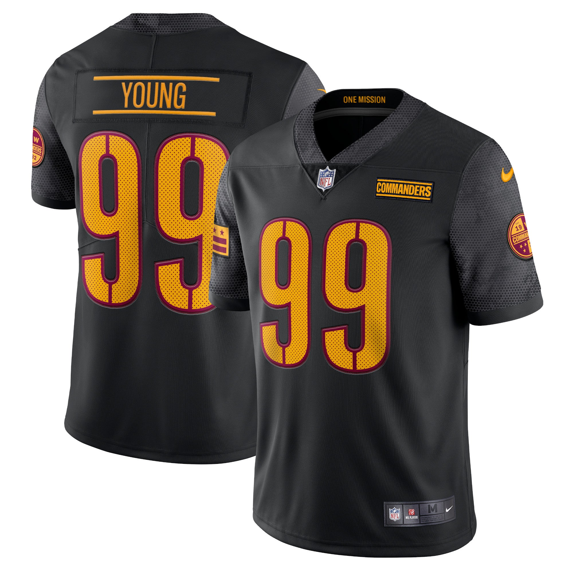 Chase Young Washington Commanders Nike Alternate Vapor Limited Jersey   Black