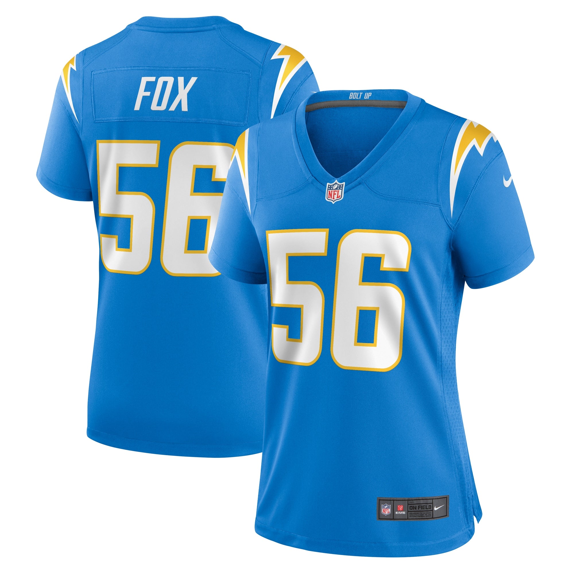 Morgan Fox Los Angeles Chargers Nike Women s Player Game Jersey   Powder Blue