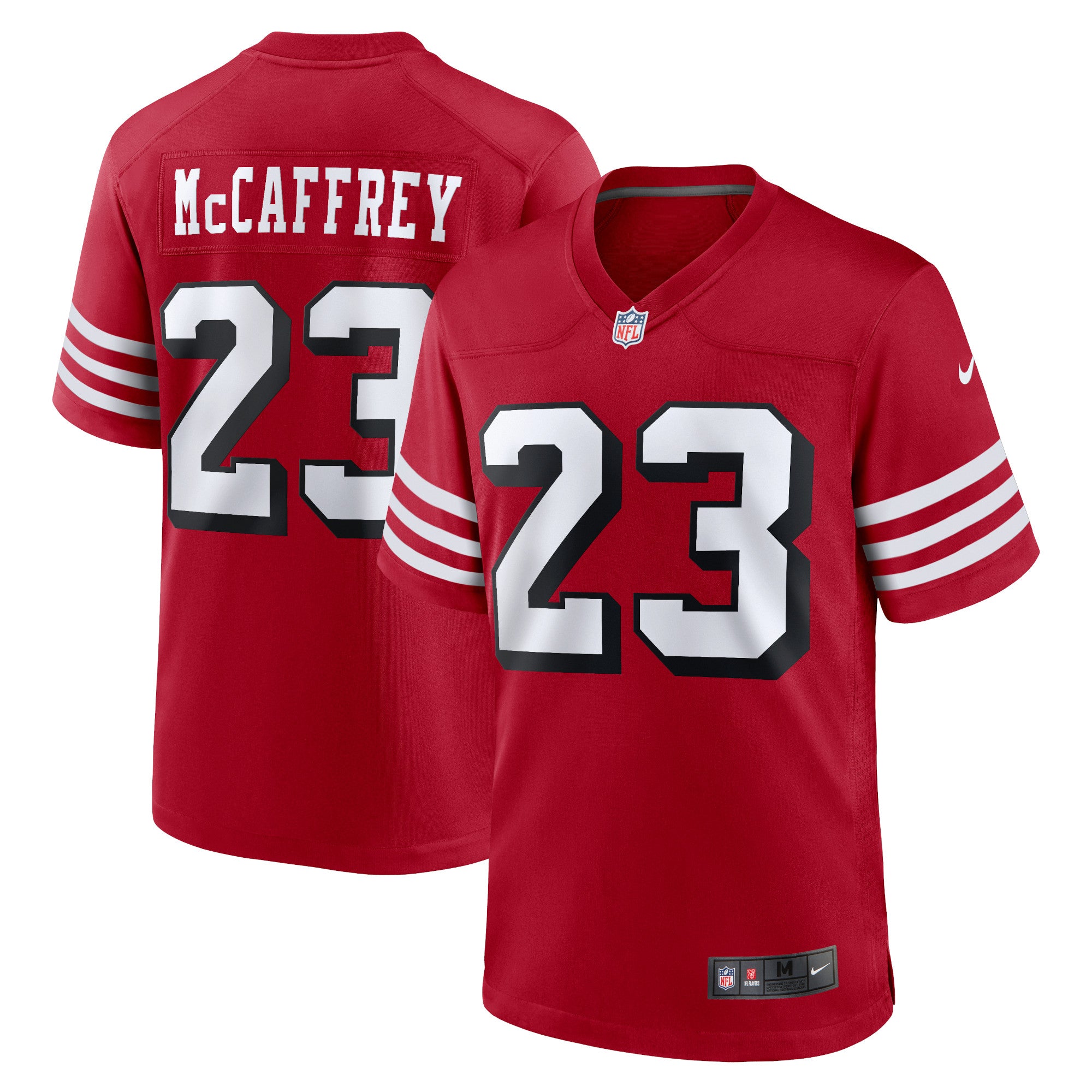 Christian McCaffrey San Francisco 49ers Nike Alternate Game Player Jersey   Scarlet
