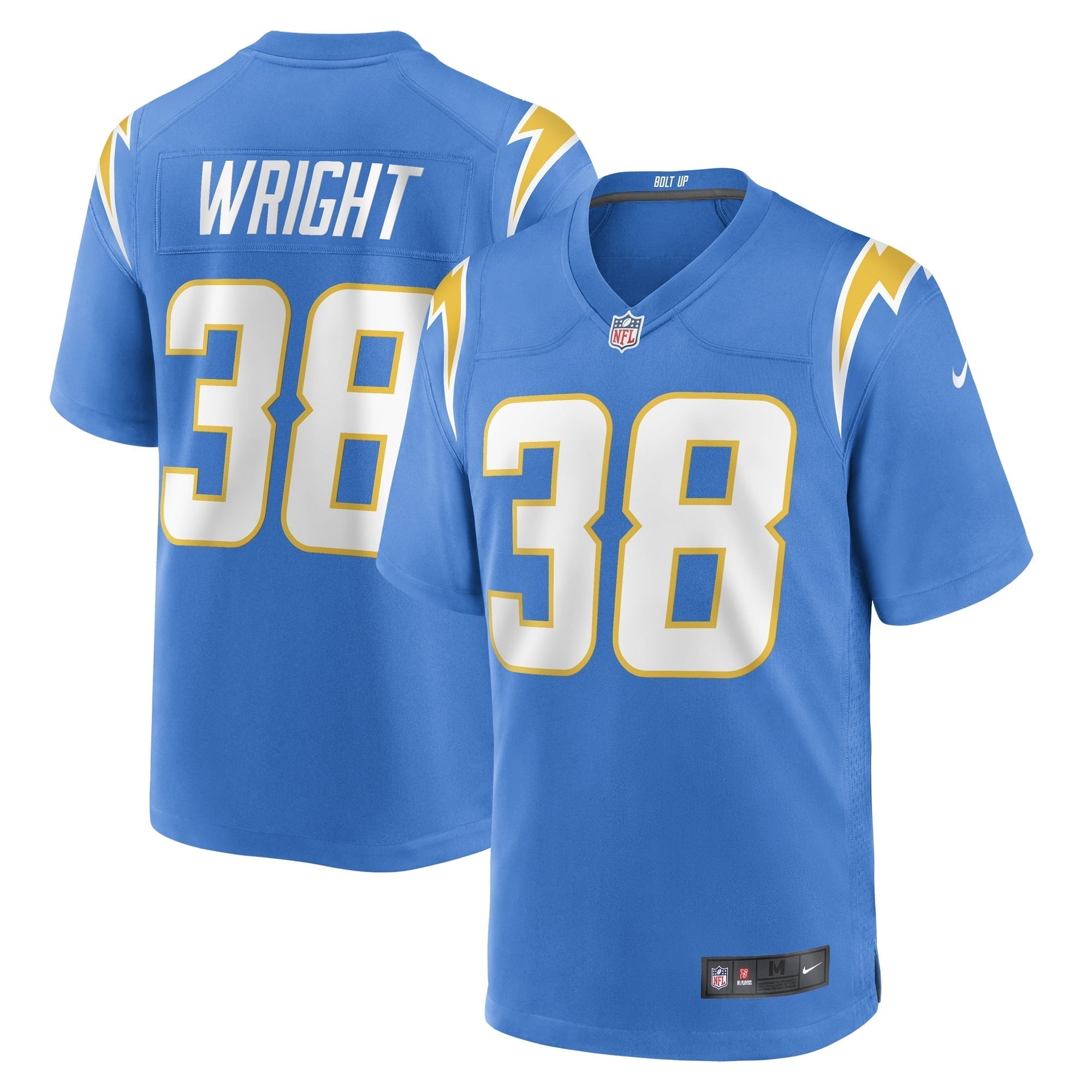 Men s Nike Milton Wright Powder Blue Los Angeles Chargers  Game Jersey