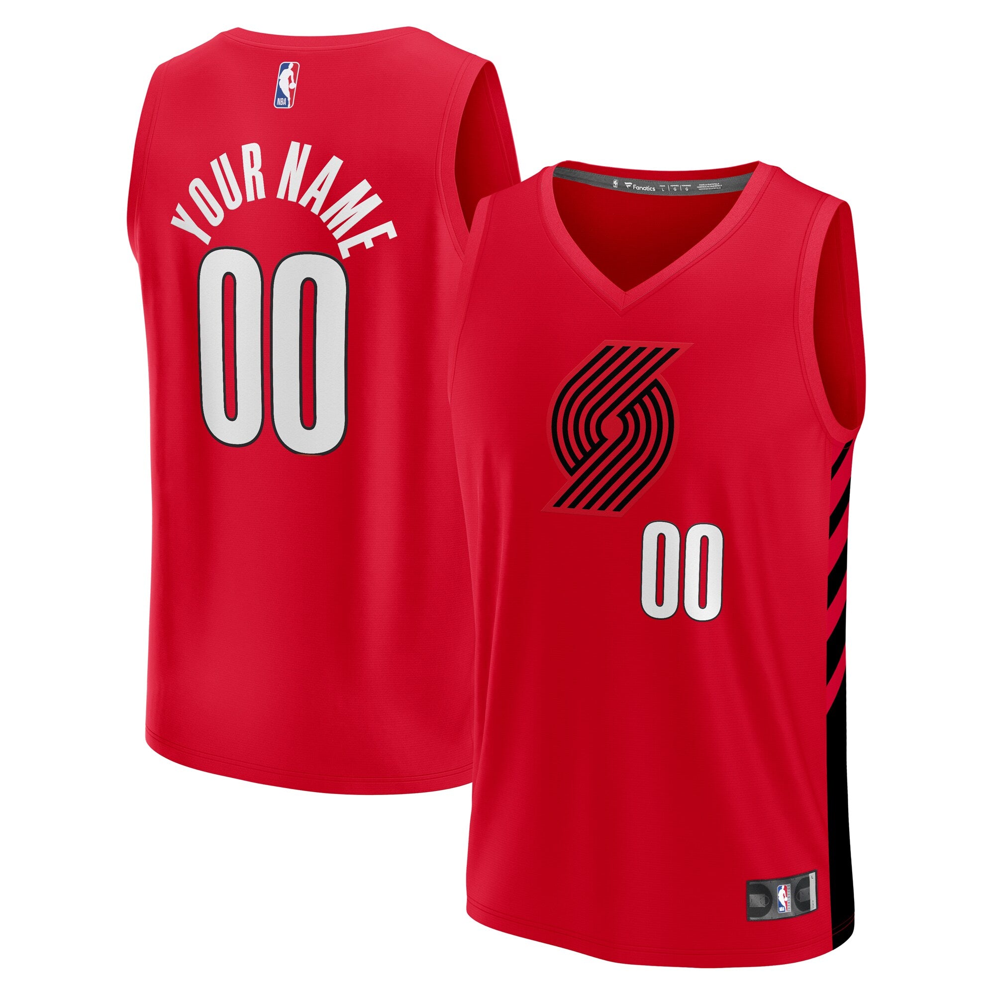 Portland Trail Blazers Fanatics Branded 2022/23 Fast Break Custom Replica Jersey - Red - Statement Edition