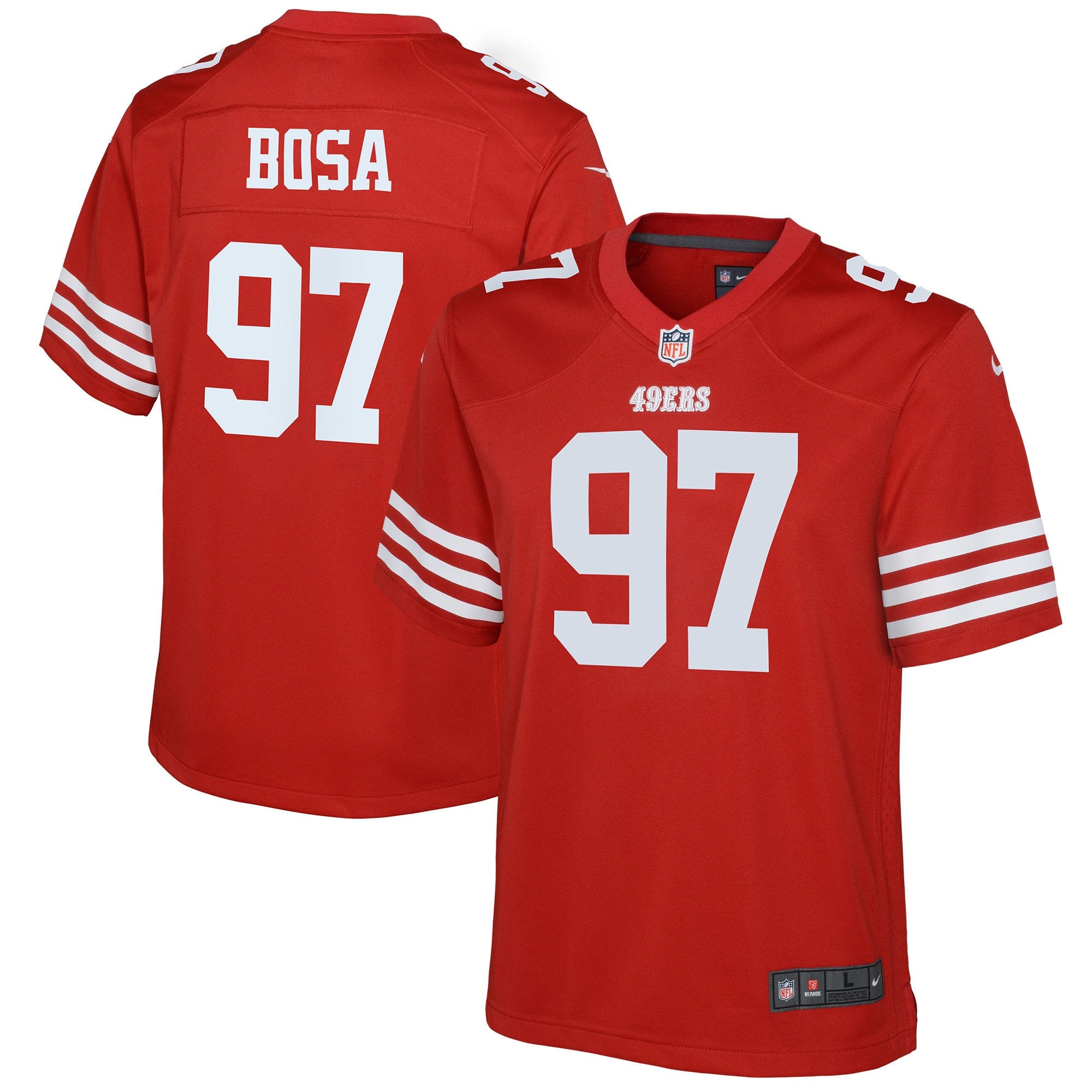 Nick Bosa San Francisco 49ers Nike Youth Game Jersey   Scarlet