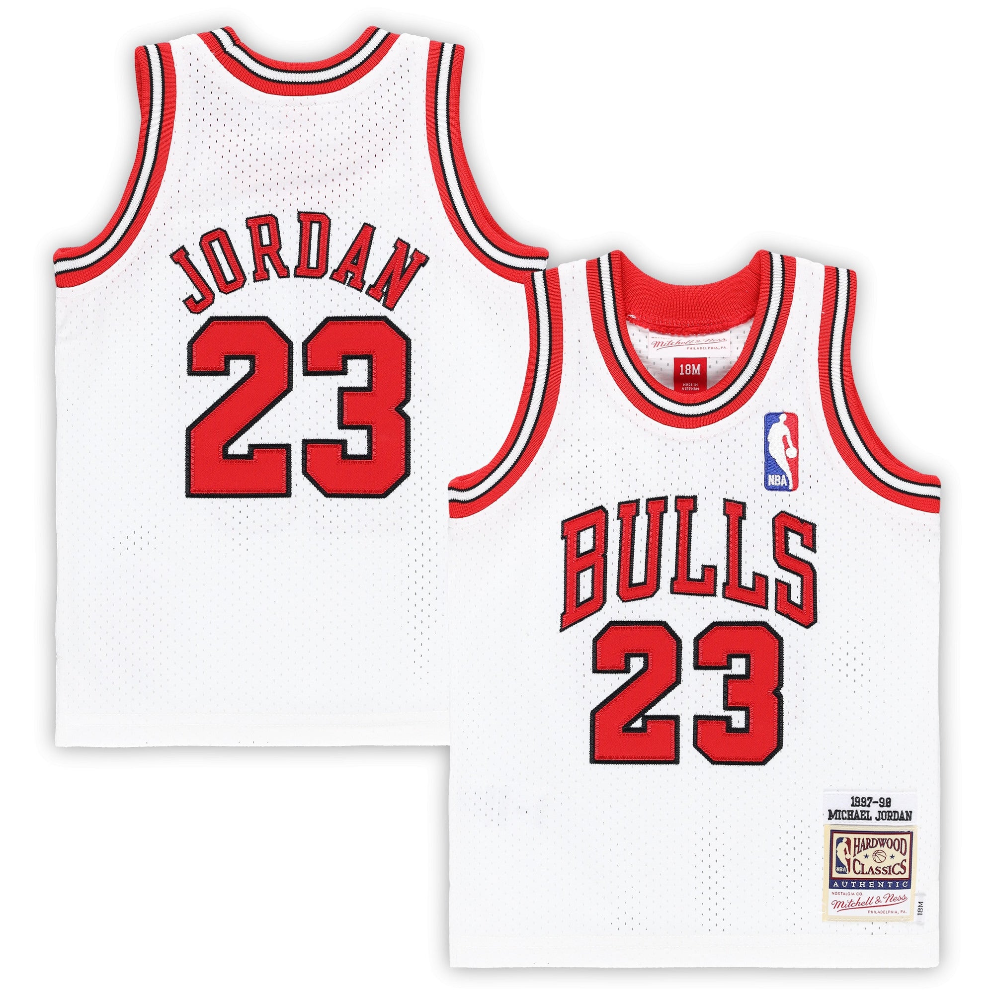 Michael Jordans Chicago Bulls Mitchell & Ness Infant 1997/98 Hardwood Classics Authentic Jersey - White