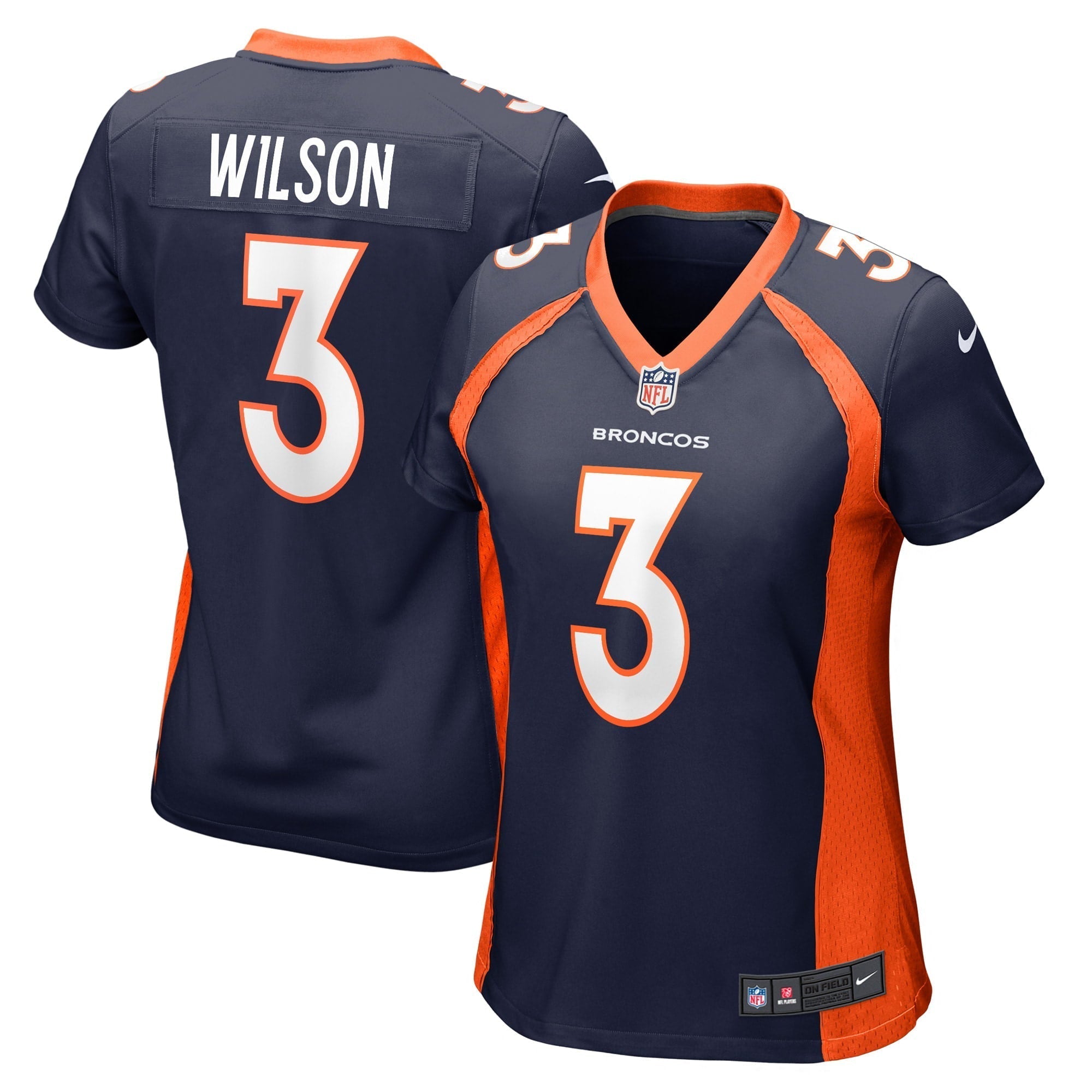 Women s Nike  Russell Wilson  Navy Denver Broncos Alternate Game Jersey