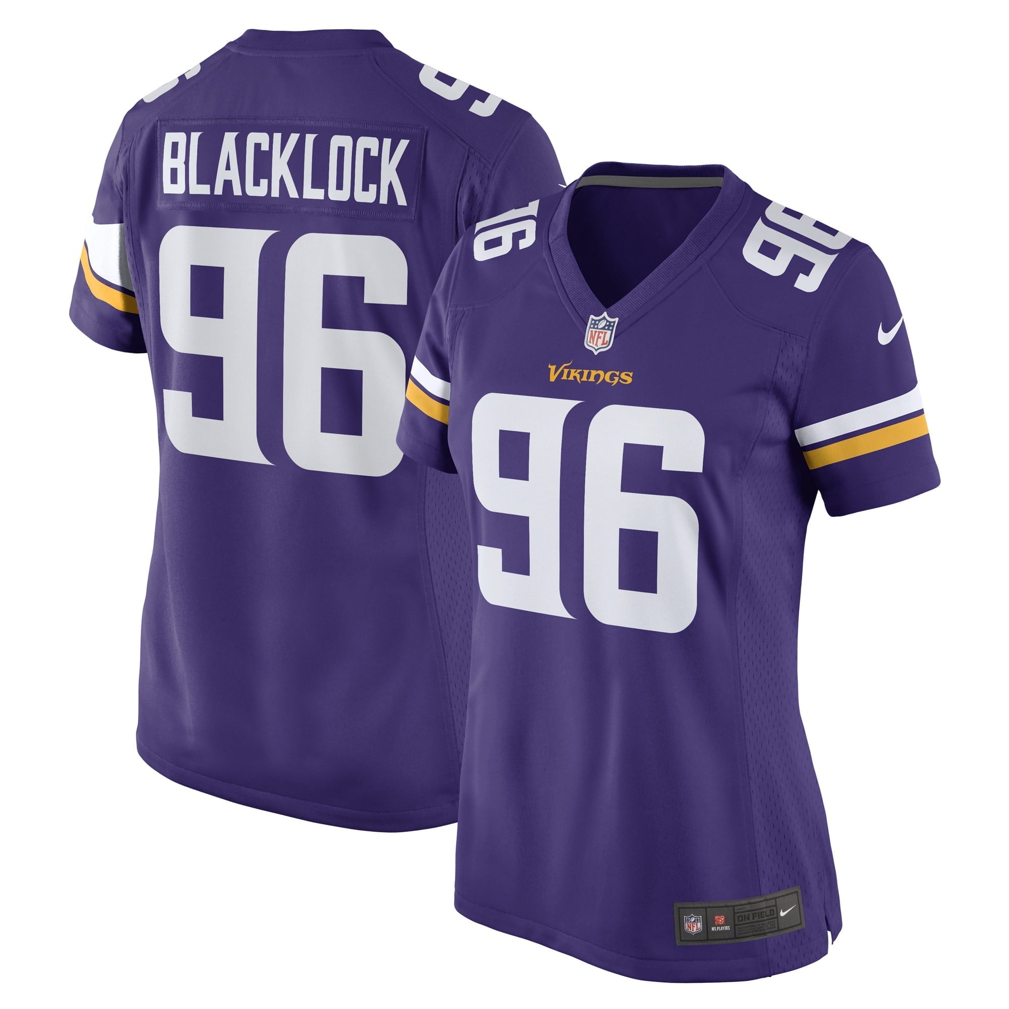 Women s Nike Ross Blacklock Purple Minnesota Vikings Game Player Jersey