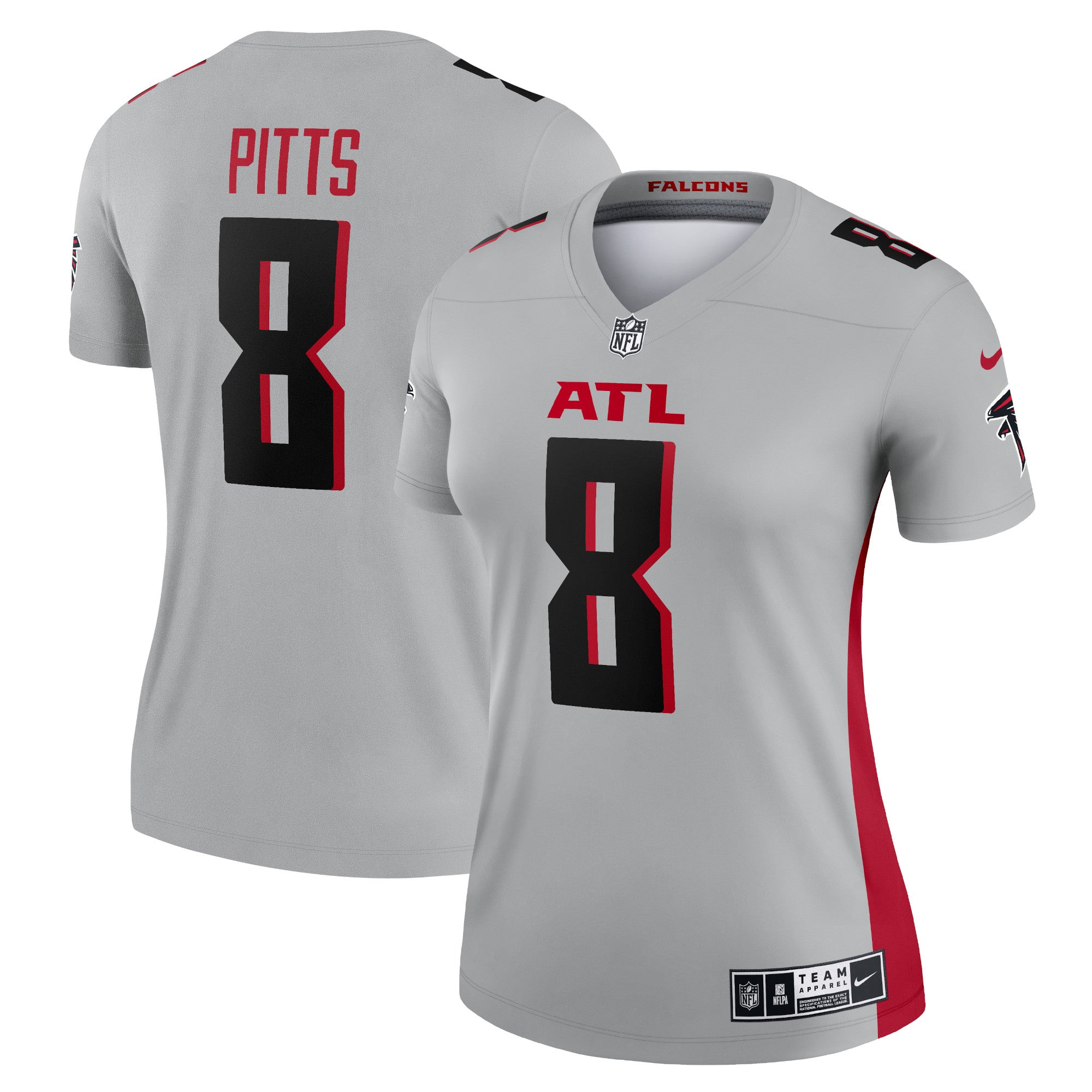 Kyle Pitts Atlanta Falcons Nike Women s Inverted Legend Jersey   Gray