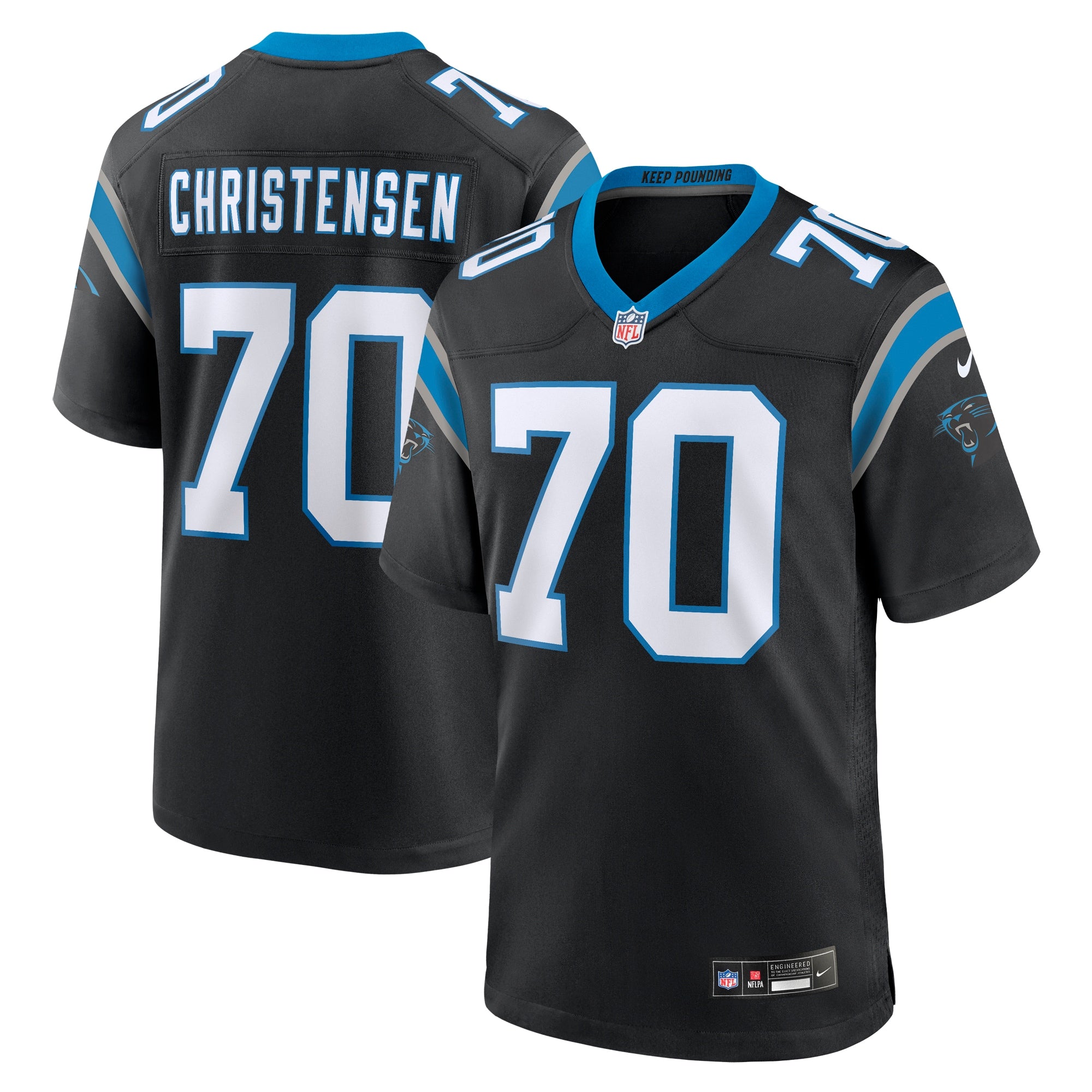 Brady Christensen Carolina Panthers Nike Team Game Jersey   Black