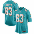 Men s Nike Michael Deiter Aqua Miami Dolphins Game Jersey