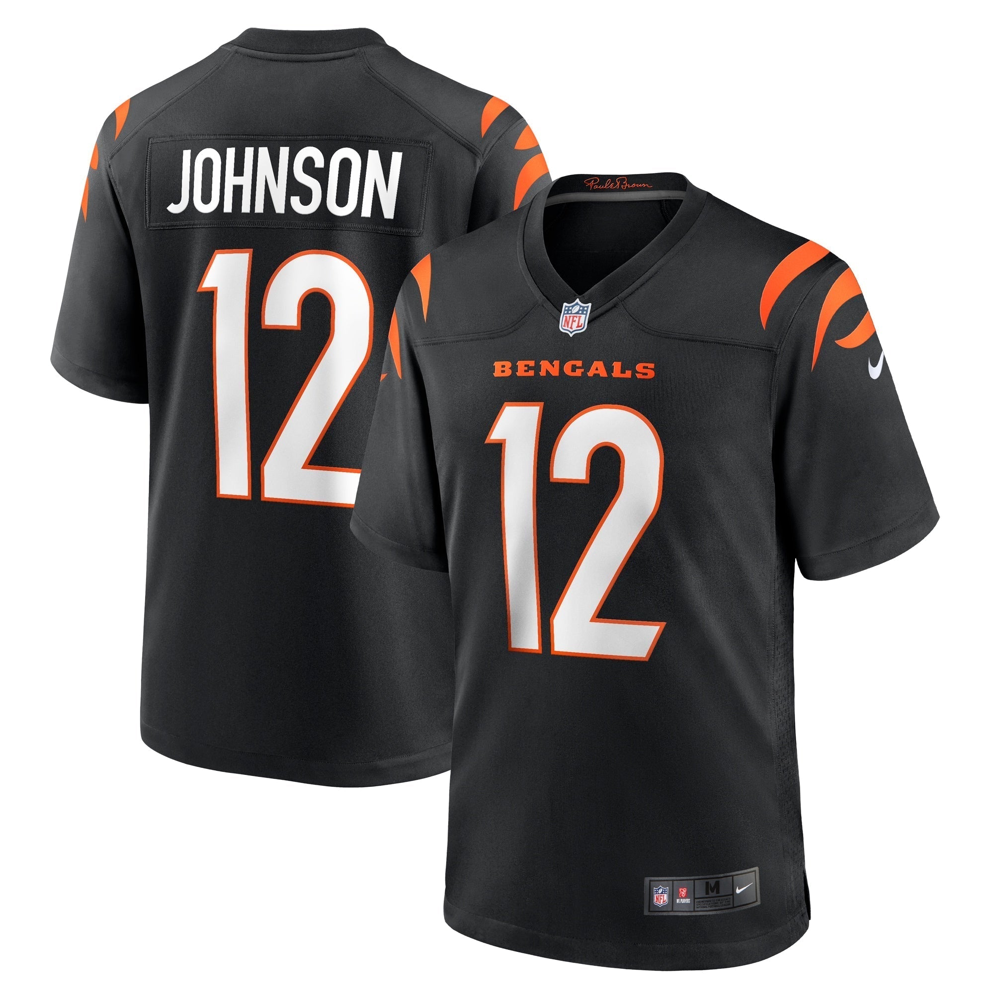 Men s Nike Tyron Johnson Black Cincinnati Bengals Home Game Player Jersey