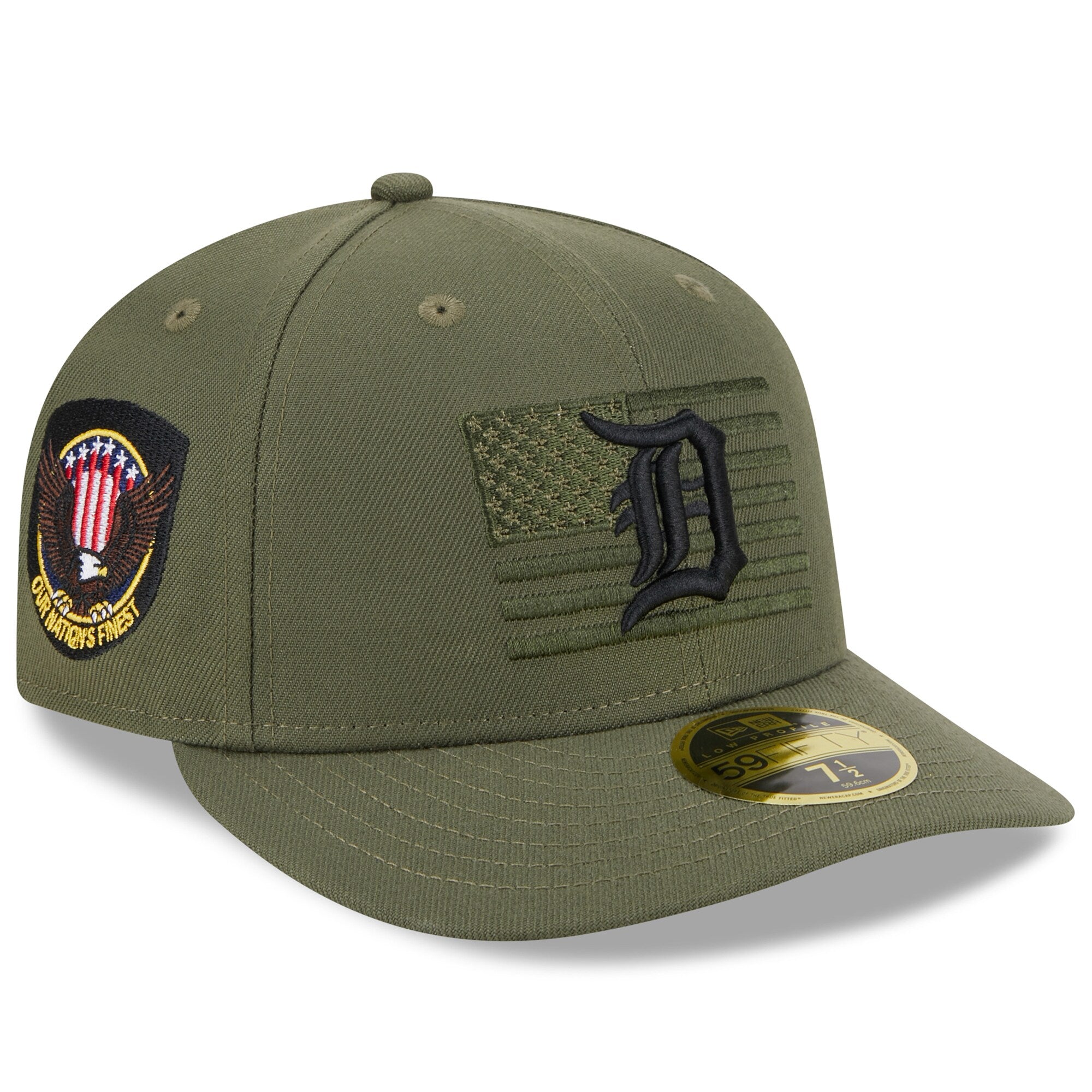 Detroit Tigers New Era 2023 Armed Forces Day Low Profile 59FIFTY Fitted Hat - Green