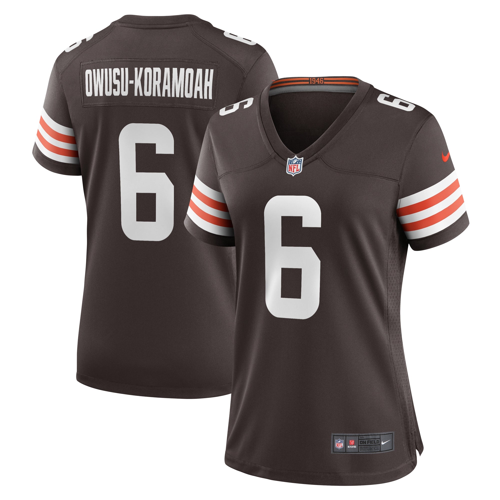 Jeremiah Owusu-Koramoah Cleveland Browns Nike Women s Team Game Jersey   Brown