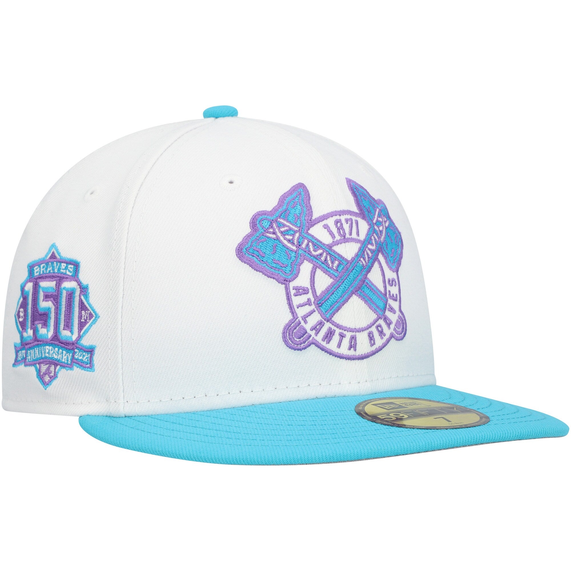 Atlanta Braves New Era Vice 59FIFTY Fitted Hat - White