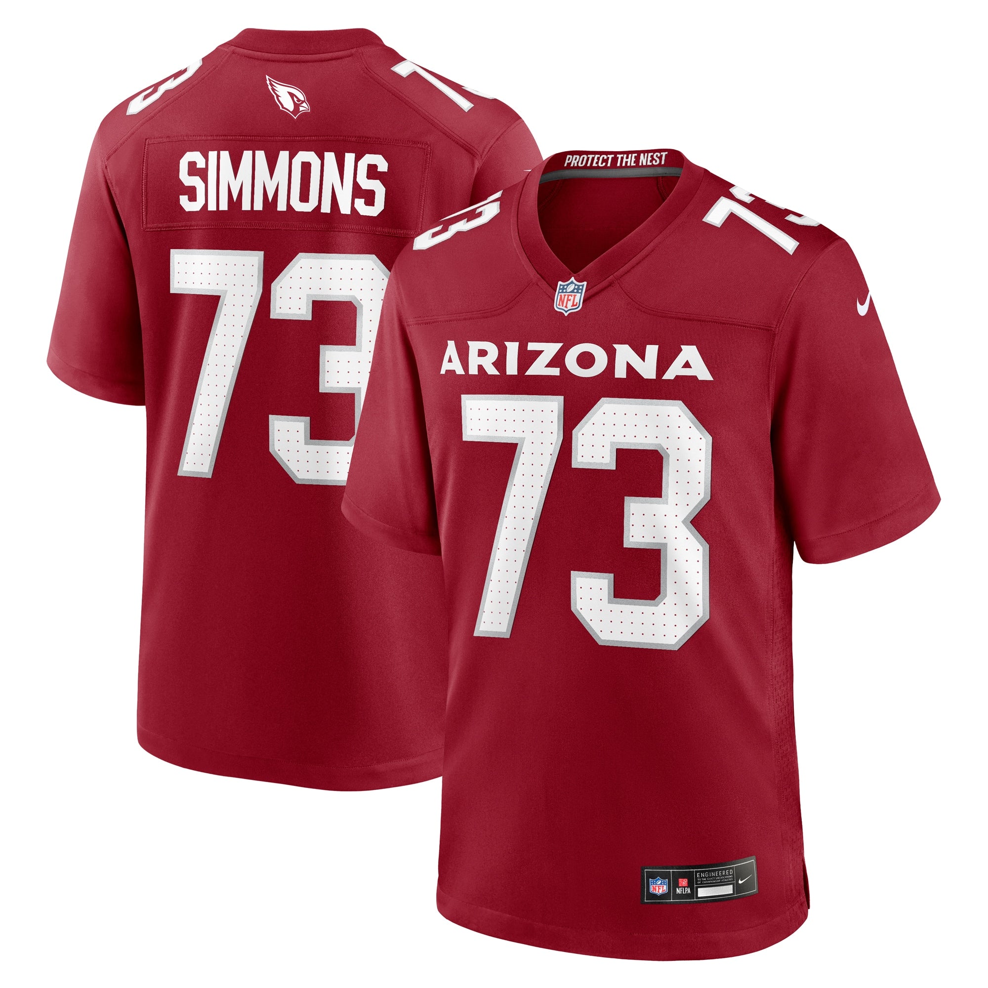 Lachavious Simmons Arizona Cardinals Nike Team Game Jersey    Cardinal