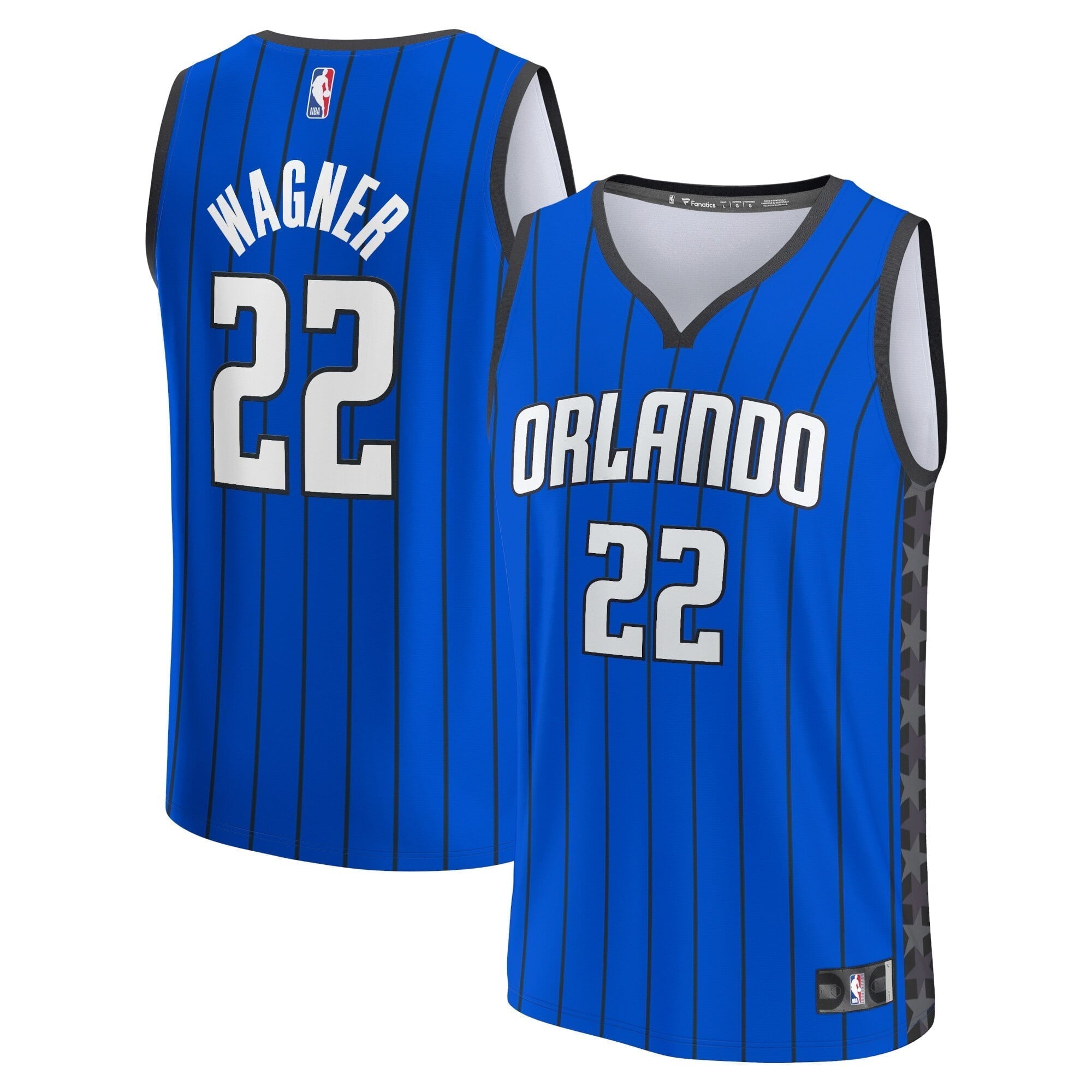 Men's Fanatics Branded Franz Wagner Blue Orlando Magic Fast Break Replica Player Jersey - Statement Edition
