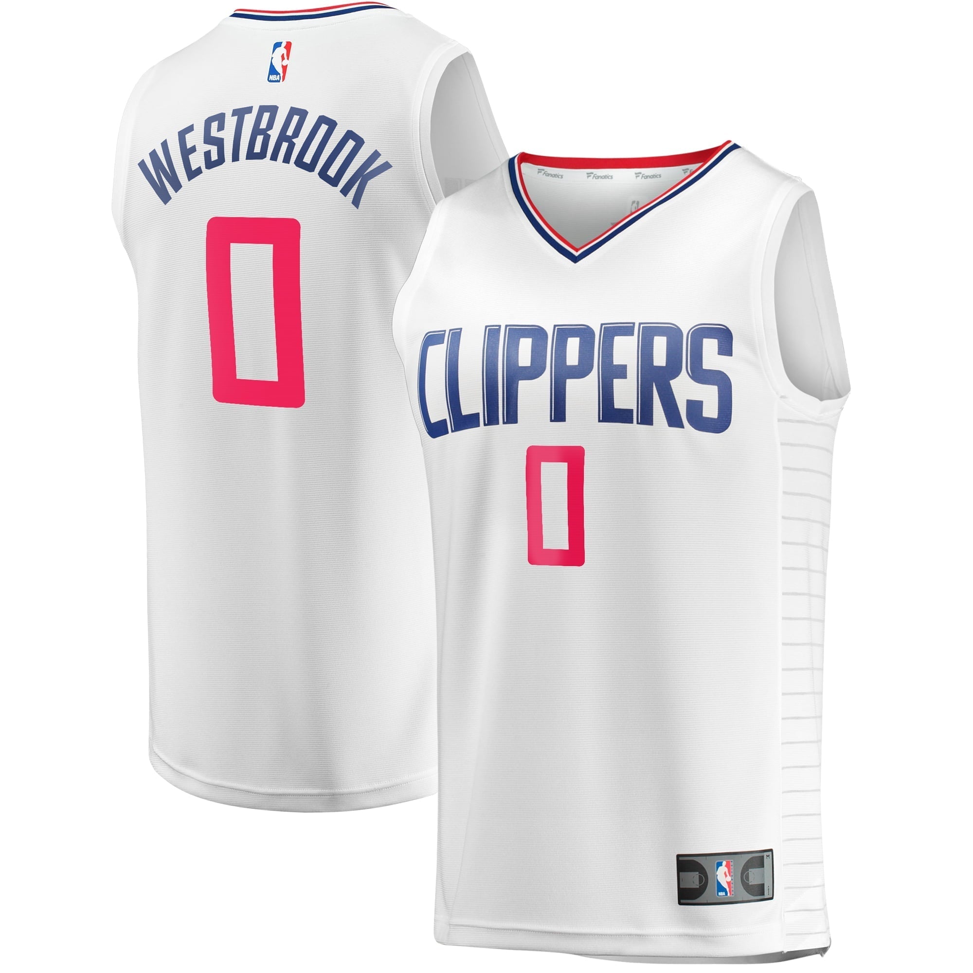 Men's Fanatics Branded Russell Westbrook White LA Clippers Fast Break Player Jersey - Association Edition