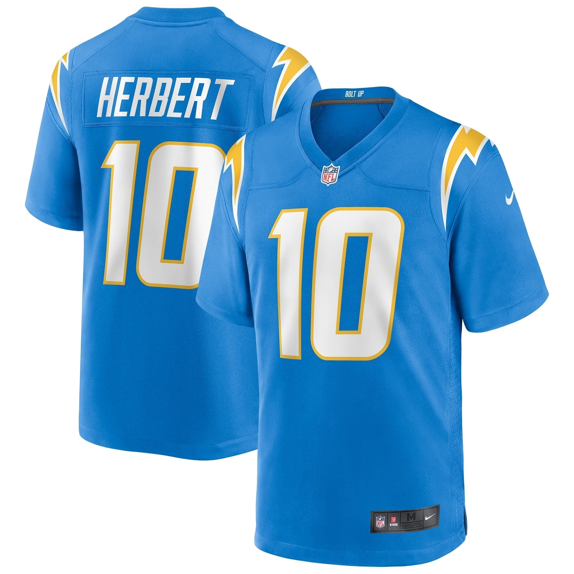 Men s Nike Justin Herbert Powder Blue Los Angeles Chargers Player Game Jersey