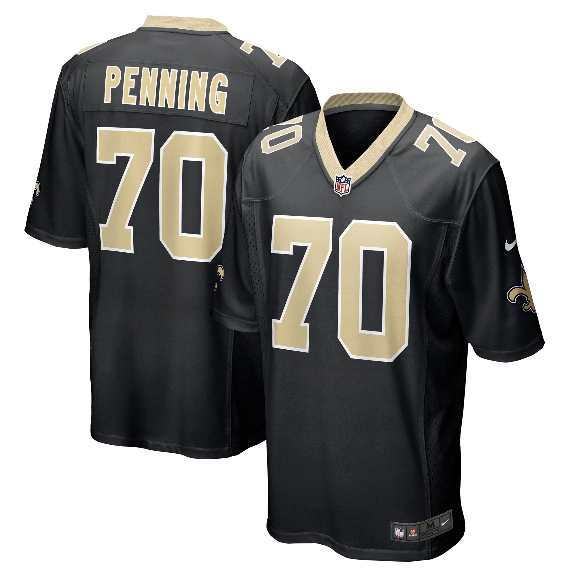 Trevor Penning New Orleans Saints Nike Player Game Jersey   Black