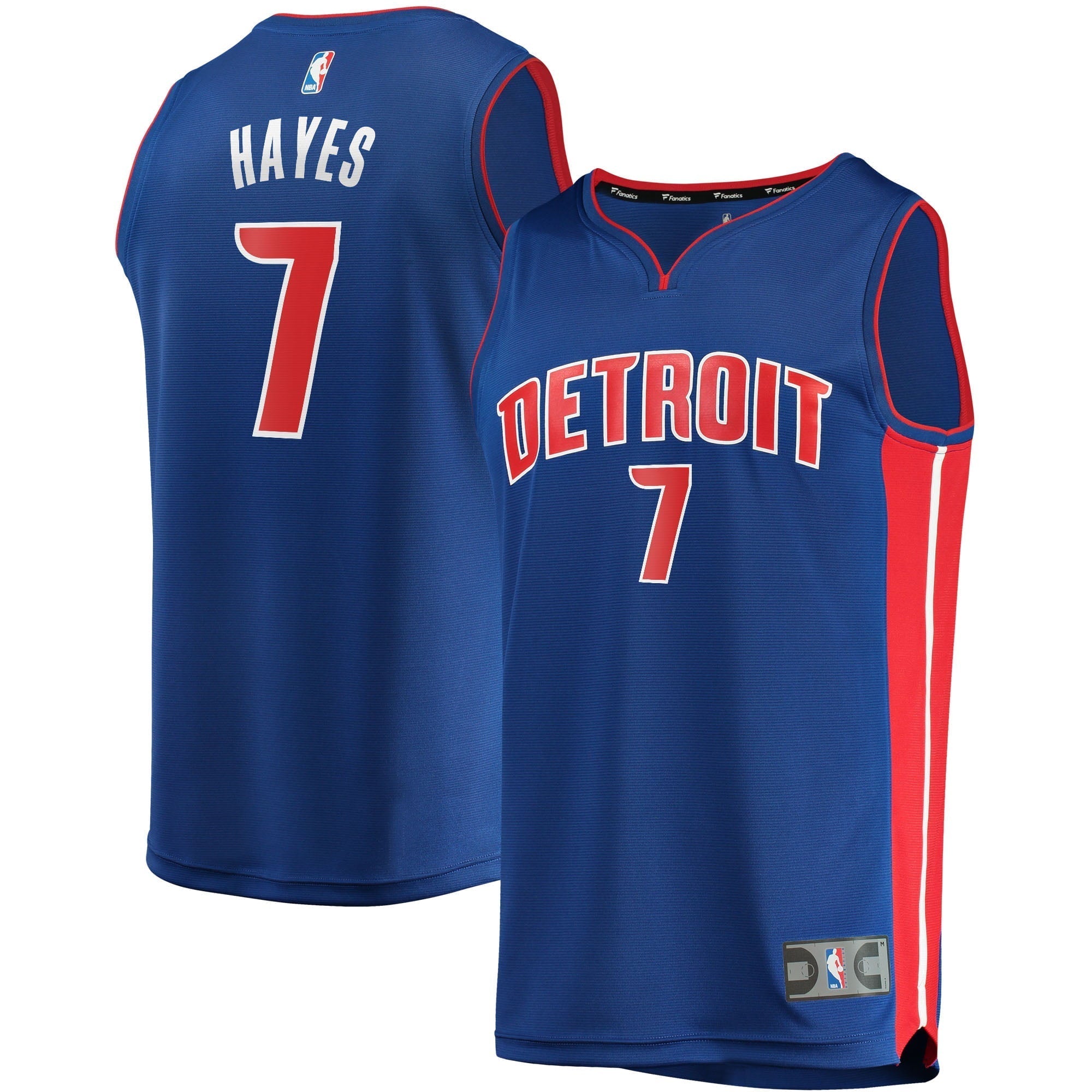 Men's Fanatics Branded Killian Hayes Blue Detroit Pistons 2021/22 Fast Break Replica Jersey - Icon Edition