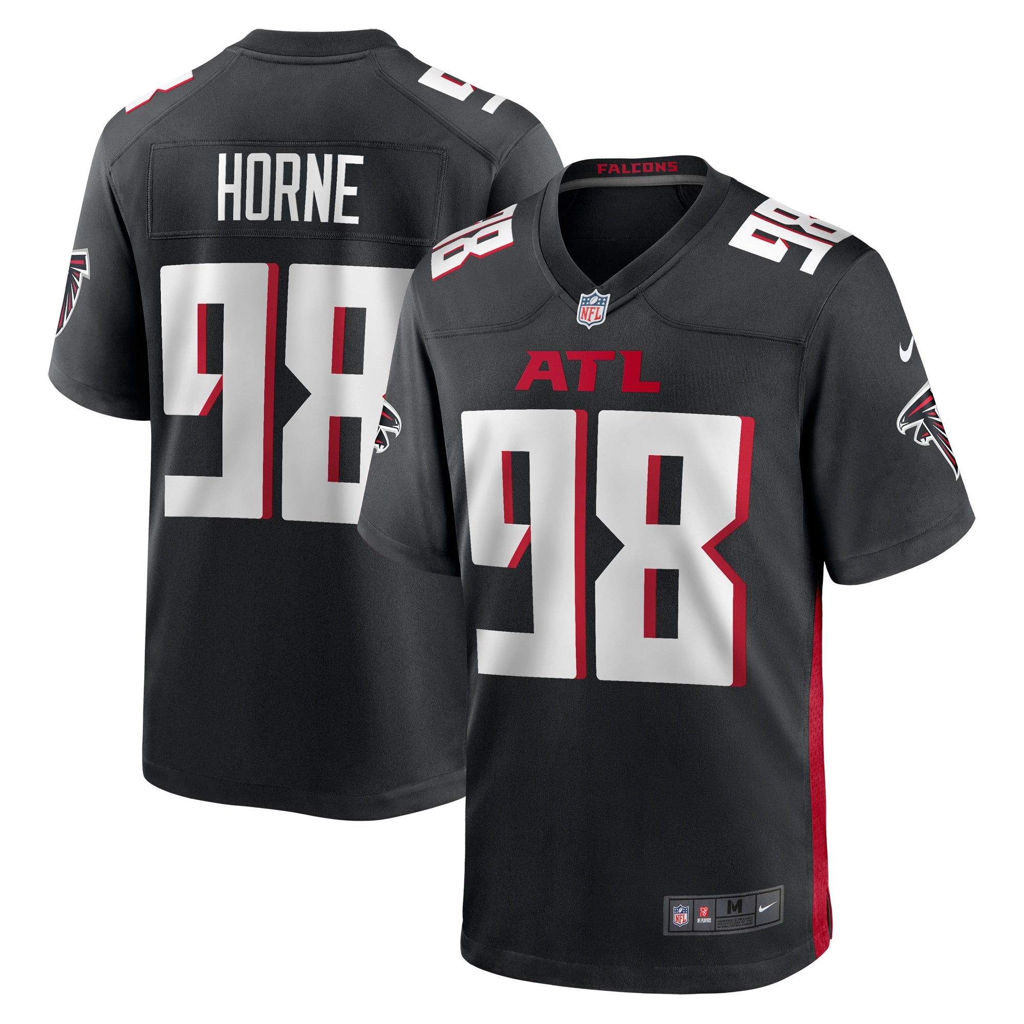 Timmy Horne Atlanta Falcons Nike Game Player Jersey   { Black