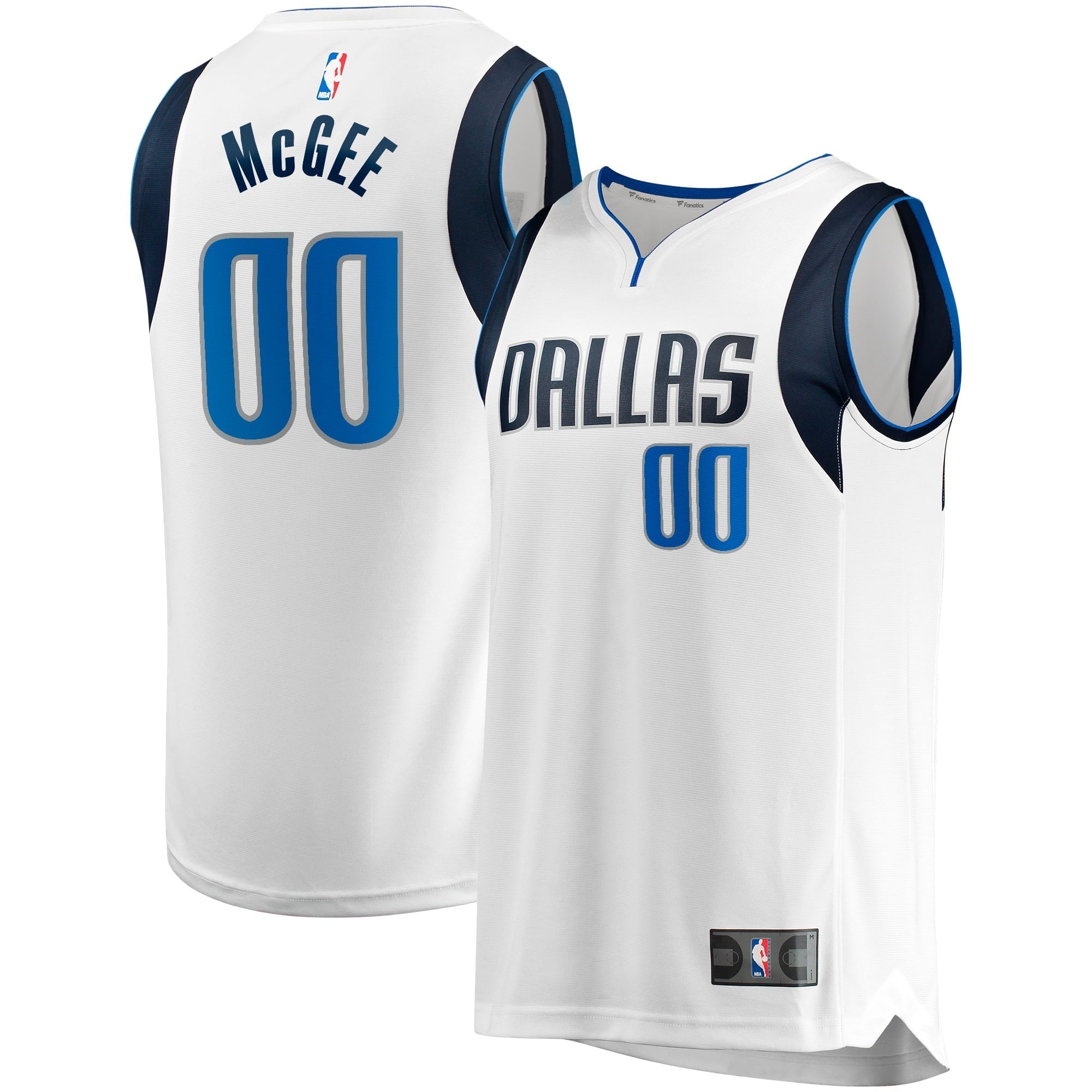 Men's Fanatics Branded JaVale McGee White Dallas Mavericks Fast Break Player Jersey - Association Edition