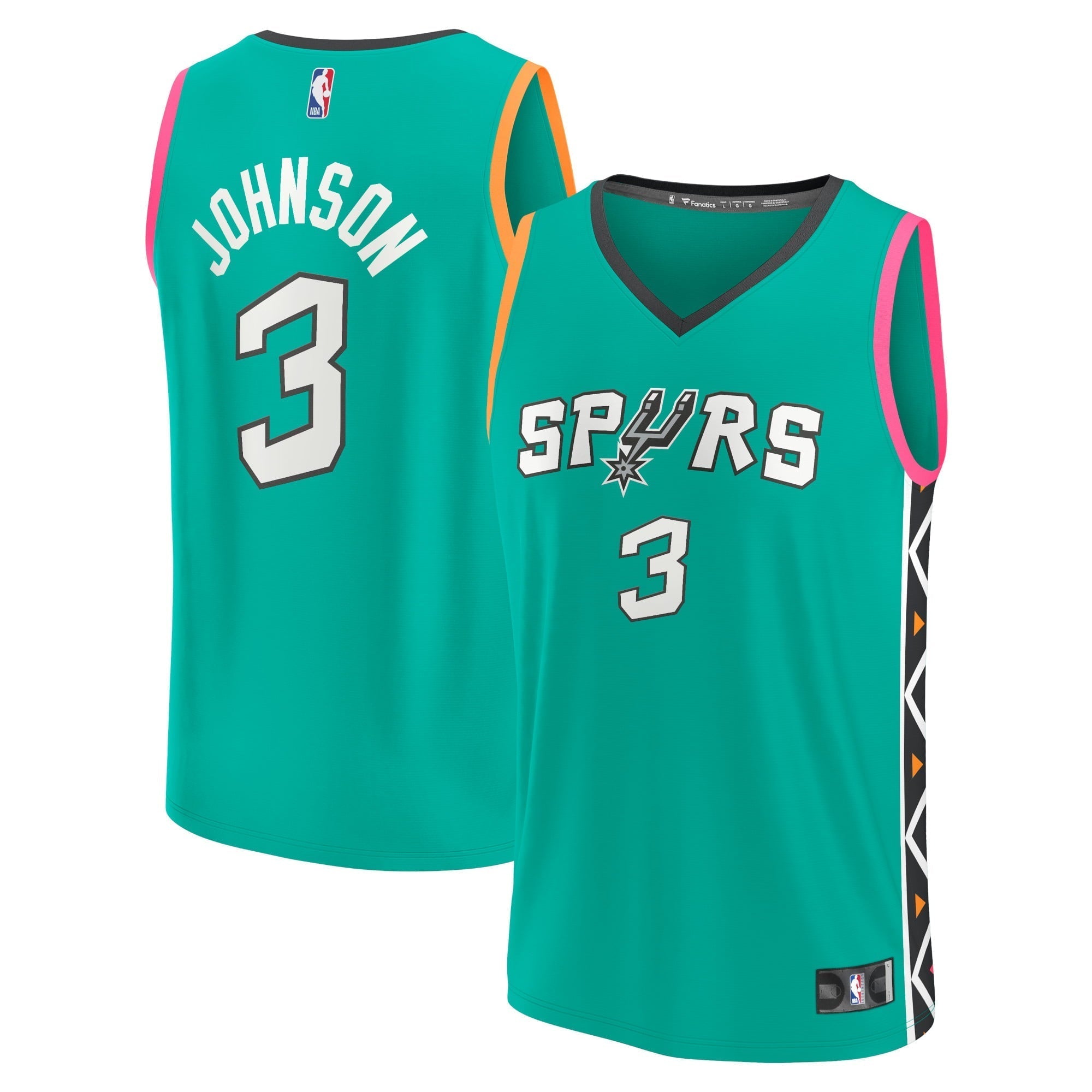 Unisex Fanatics Branded Keldon Johnson Turquoise San Antonio Spurs 2022/23 Fastbreak Jersey - City Edition