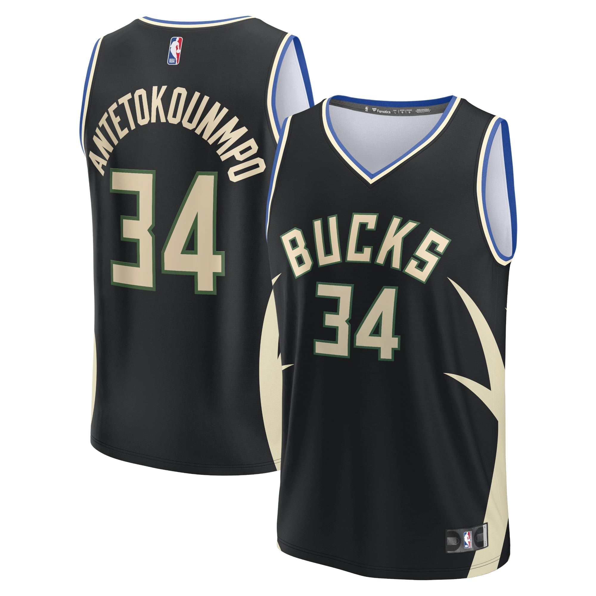 Youth Fanatics Branded Giannis Antetokounmpo Black Milwaukee Bucks Player Jersey - Statement Edition