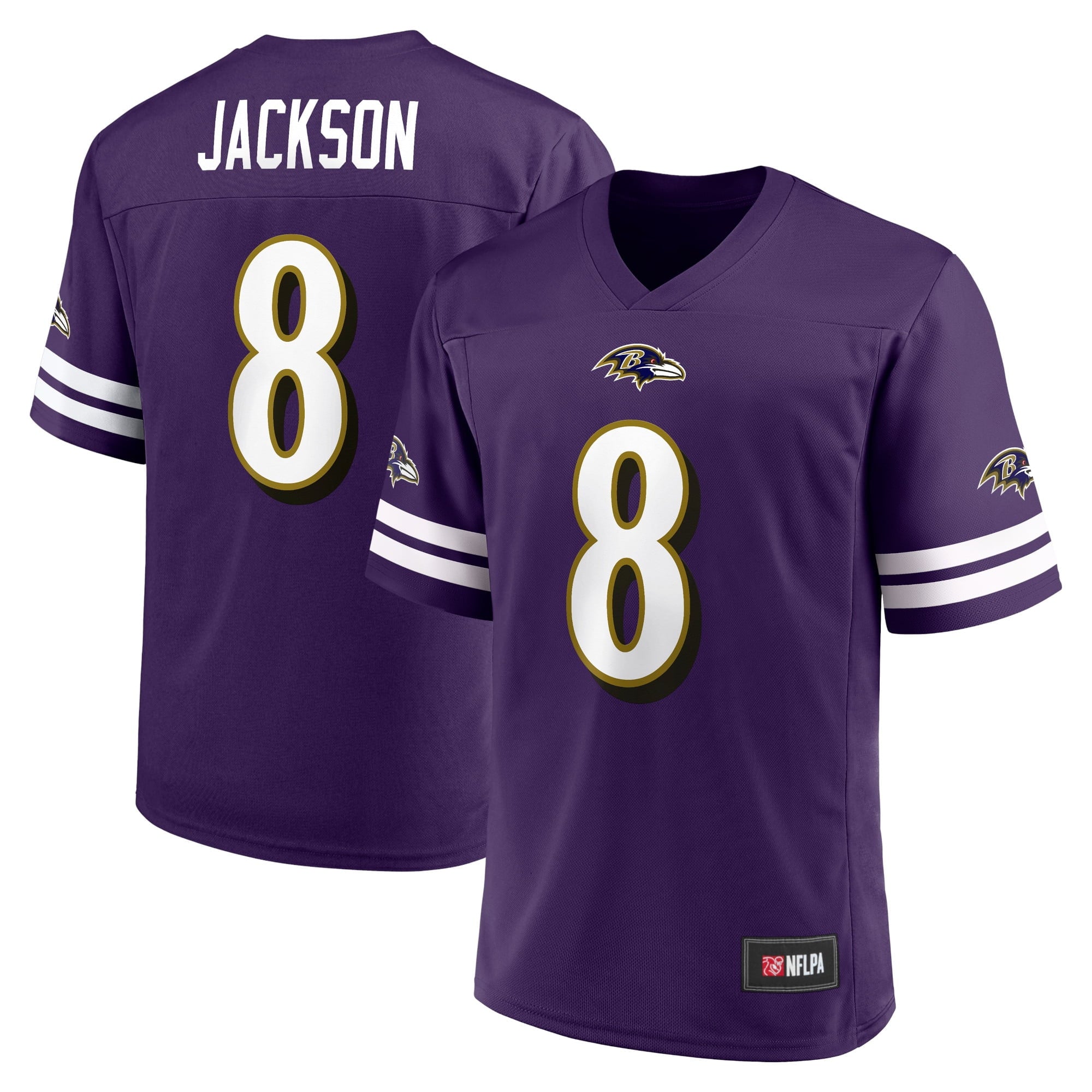 Men s Fanatics Branded Lamar Jackson Purple Baltimore Ravens Replica Player Jersey